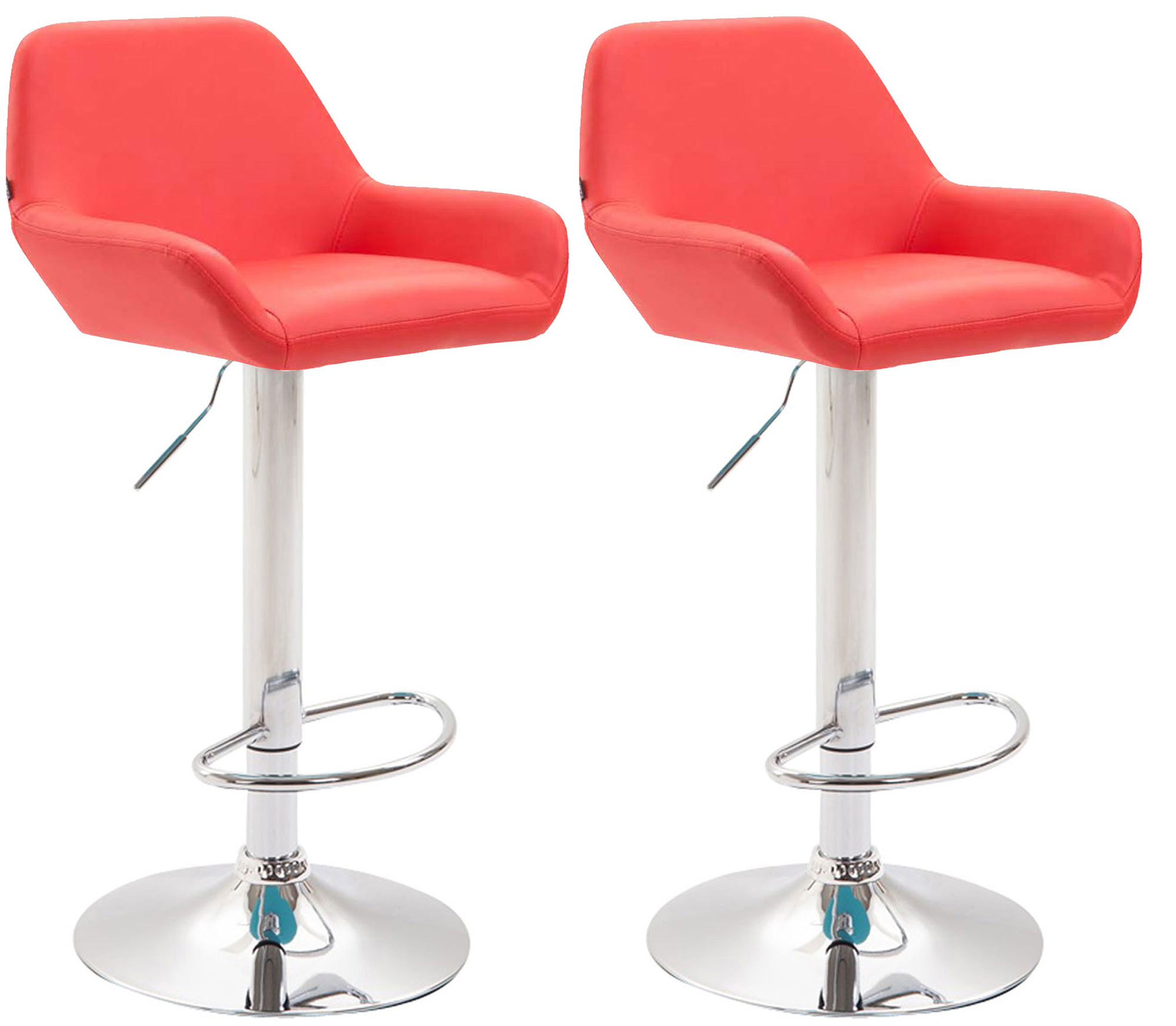 Lot de 2 tabourets de bar Braga en Similicuir
