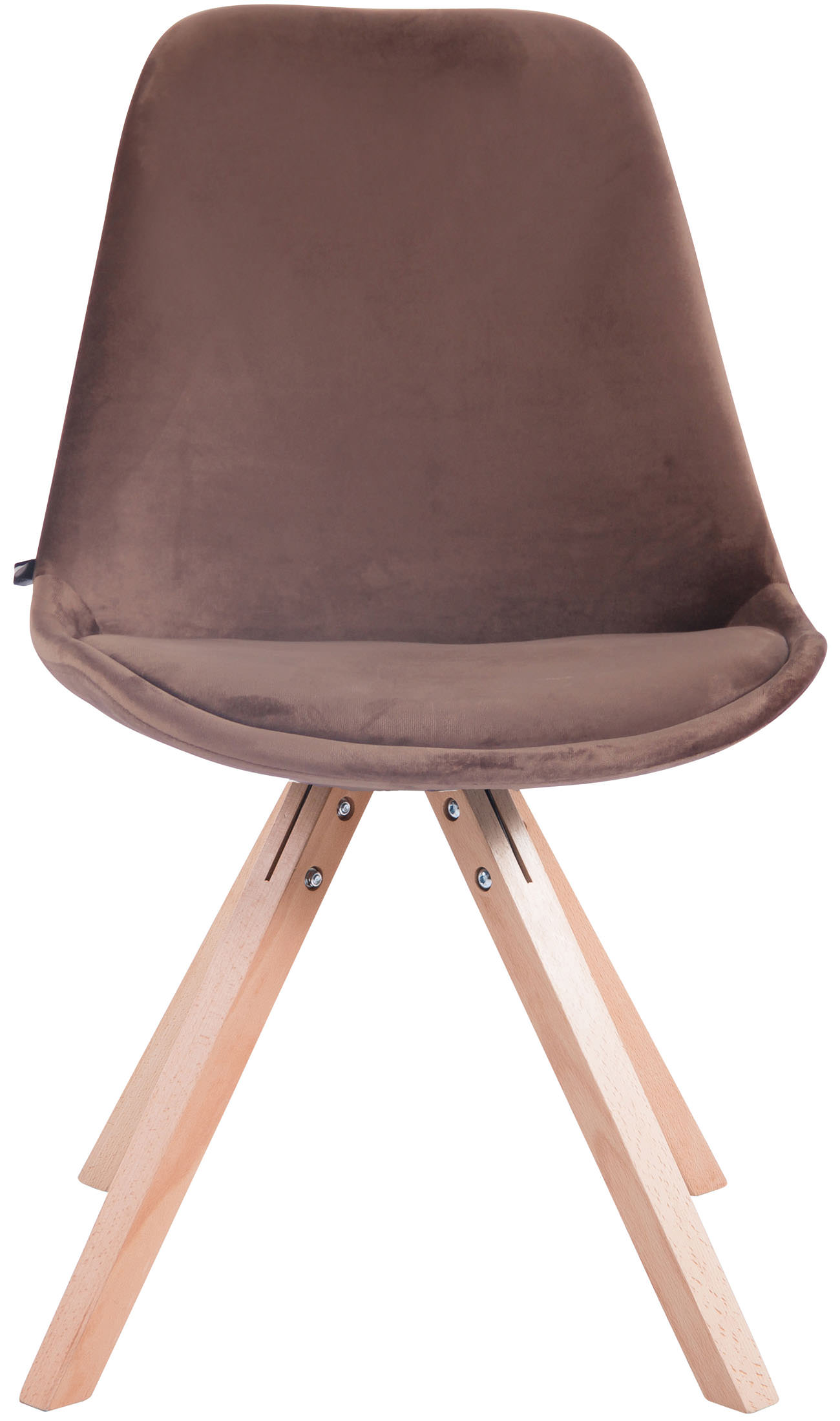 Chaise de salle à manger Toulouse en velours Pieds carrés