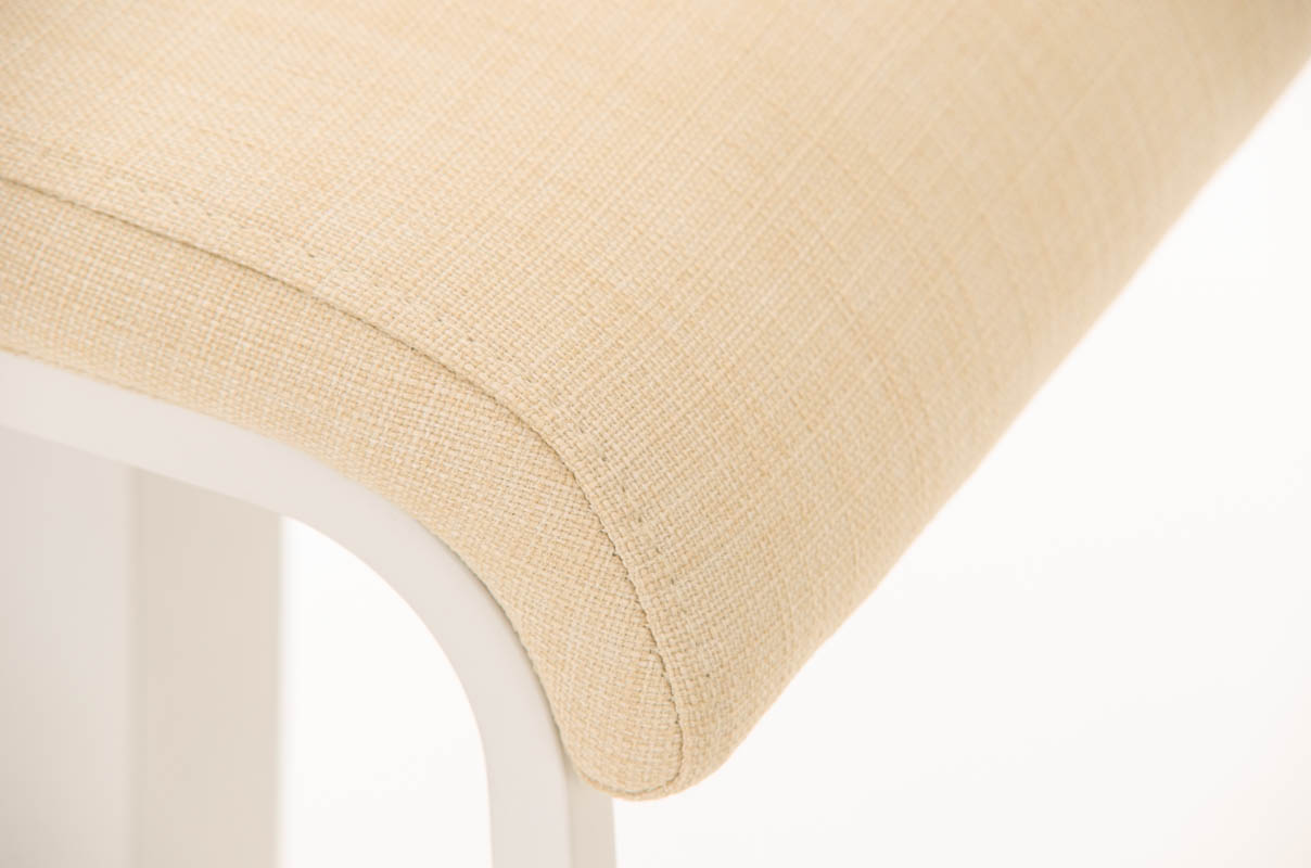 Tabouret de bar Lameng W78 tissu avec pied en métal