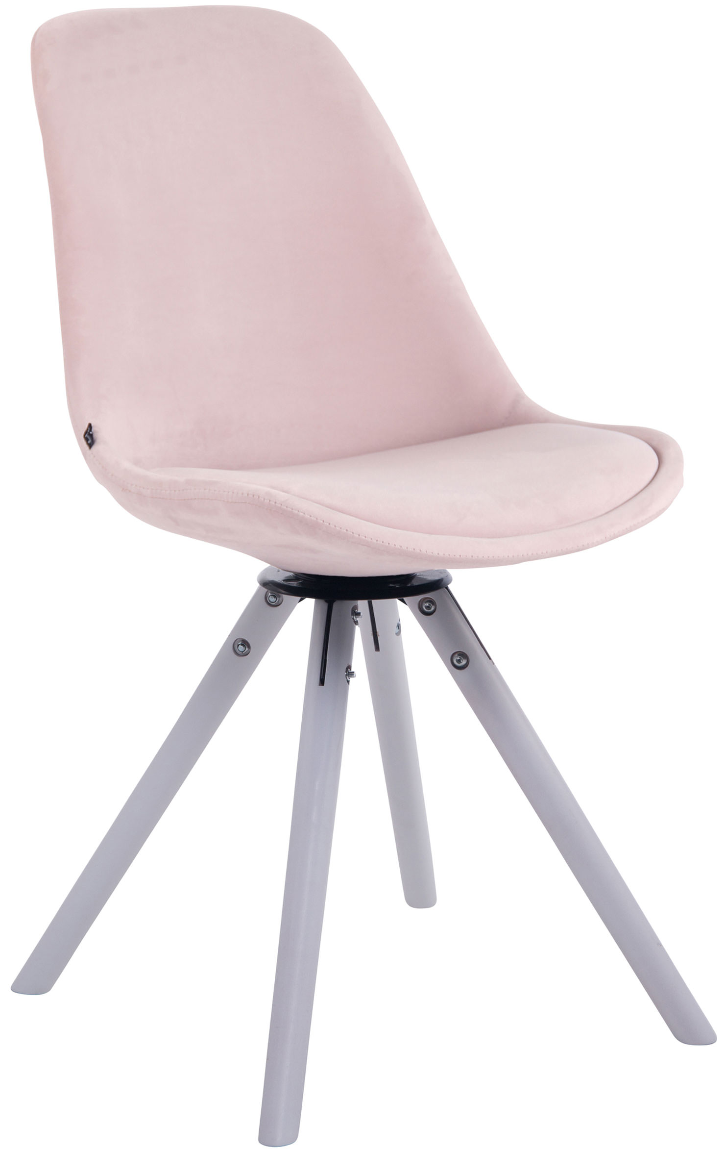 Chaise de salle à manger Troyes Pivotant en velours avec piétement rond
