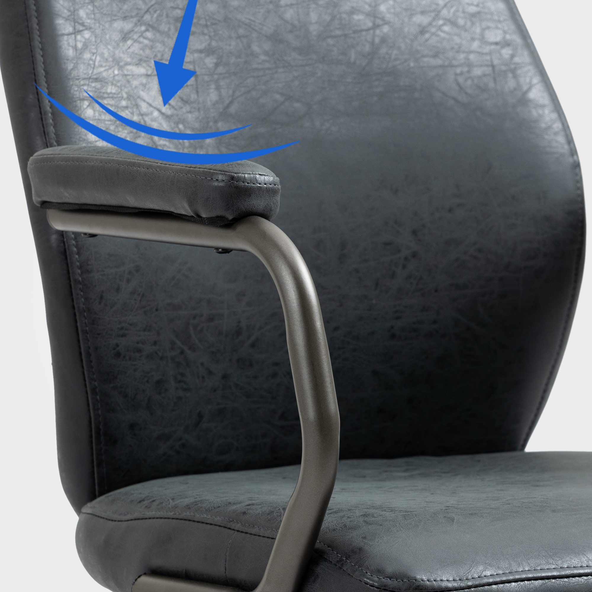 Fauteuil de bureau Pocatello en similicuir ajustable et pivotant