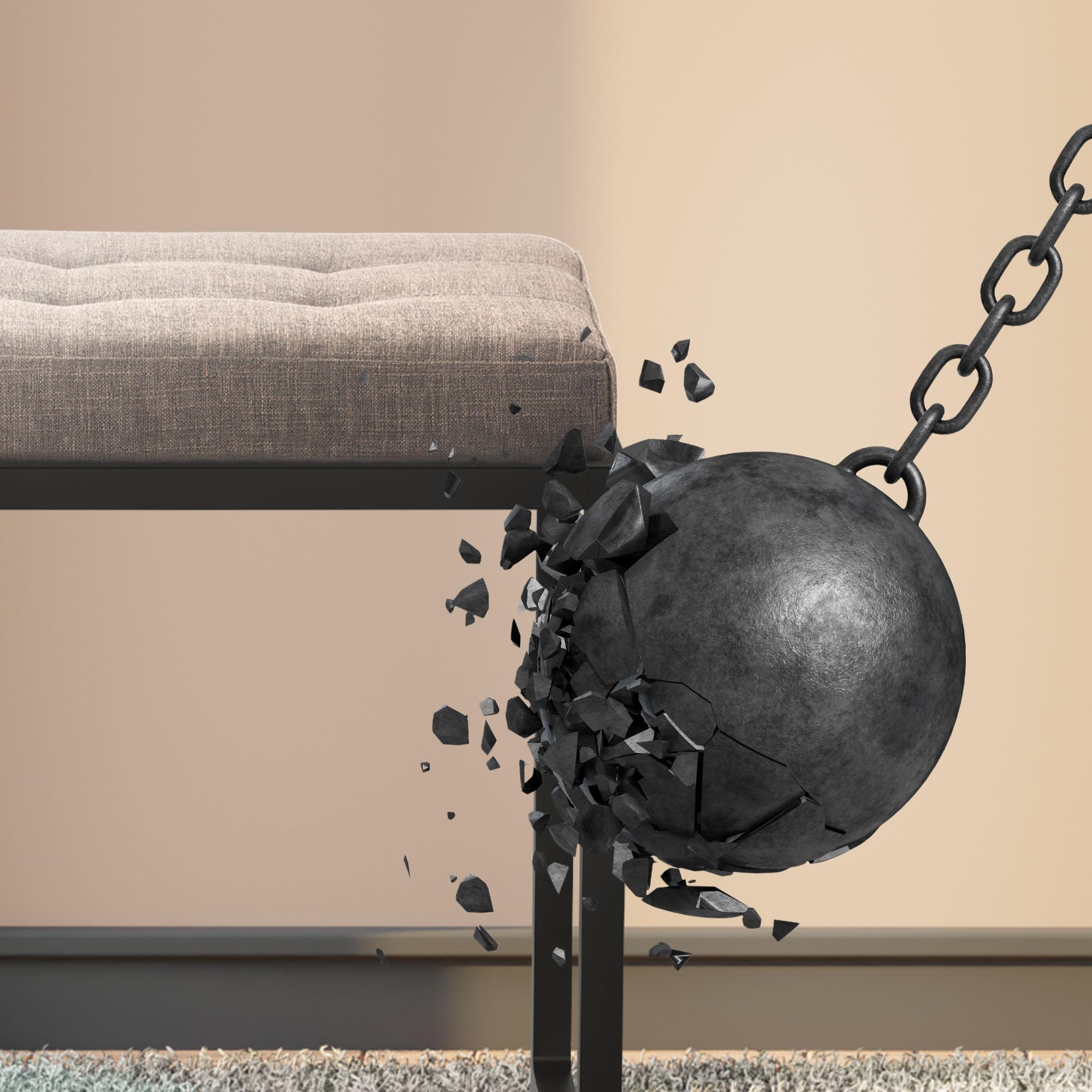 Pouf Barci avec structure noire