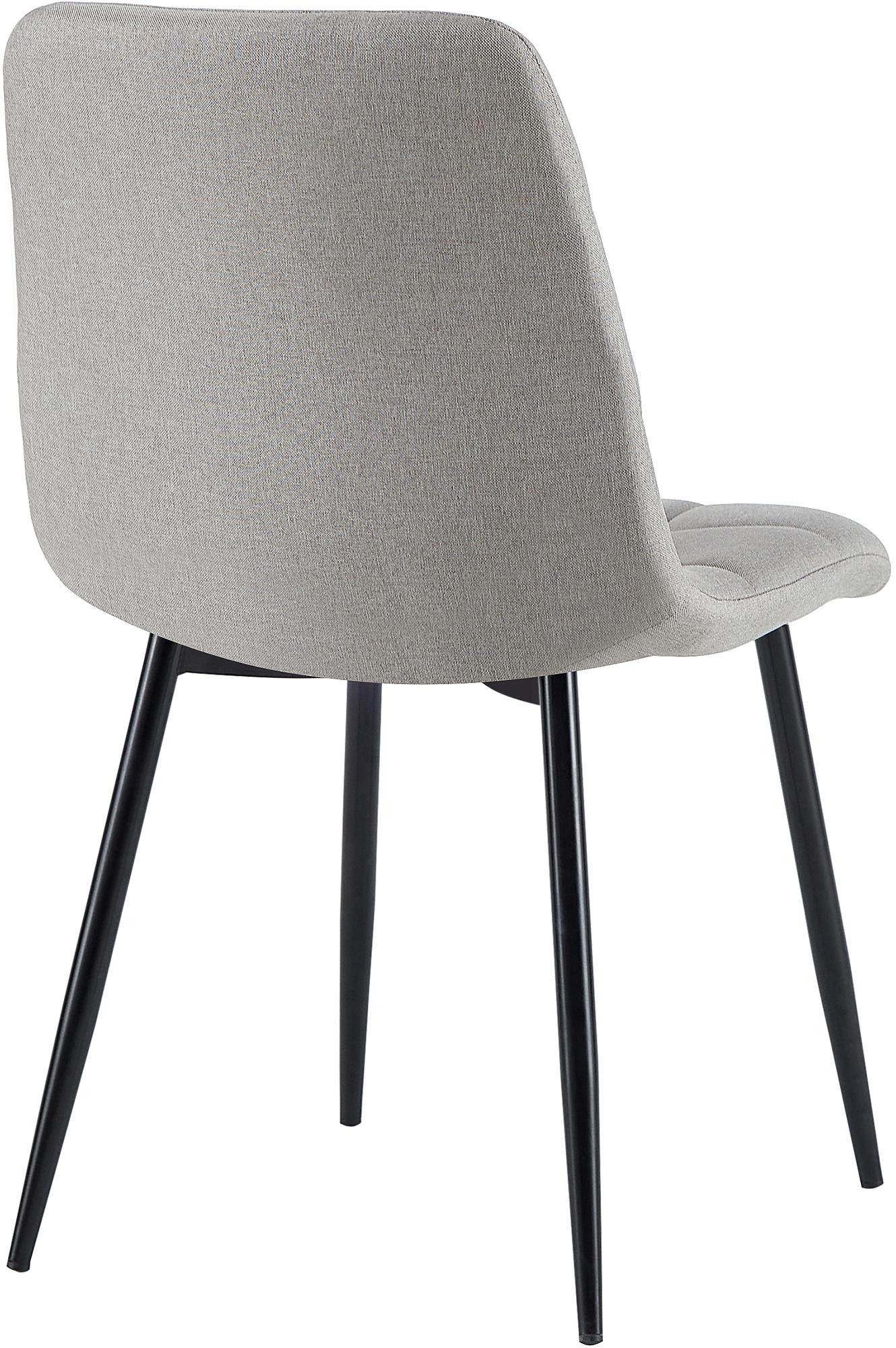 Lot de 4 chaises de salle a manger Antibes en tissu