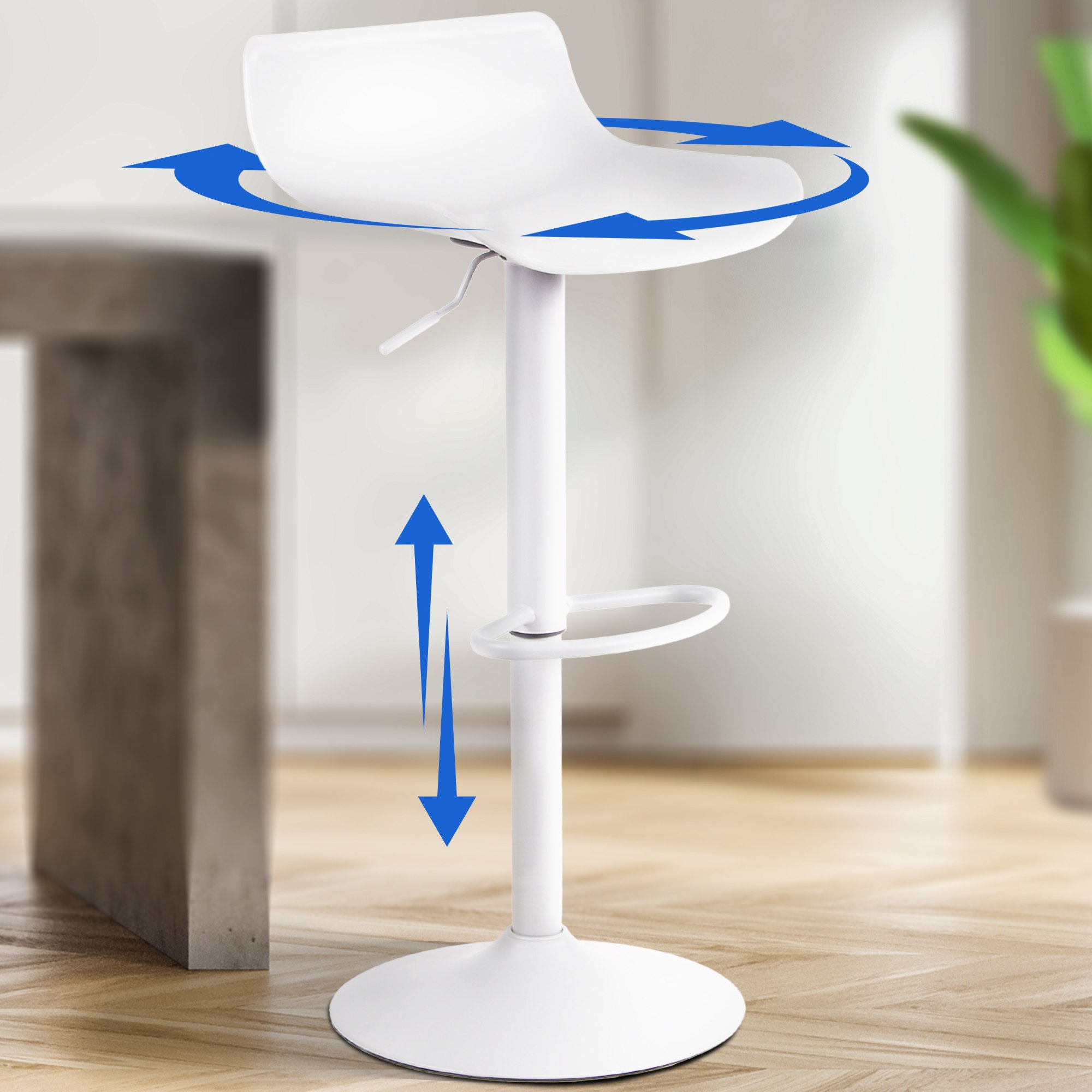 Lot de 4 tabourets de bar Aveiro