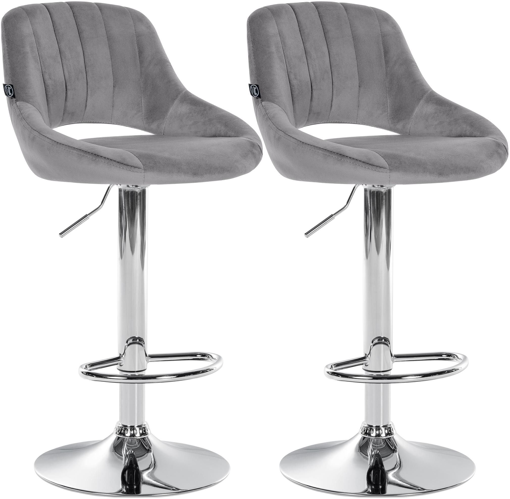 Lot de 2 tabourets de bar Milet en velours