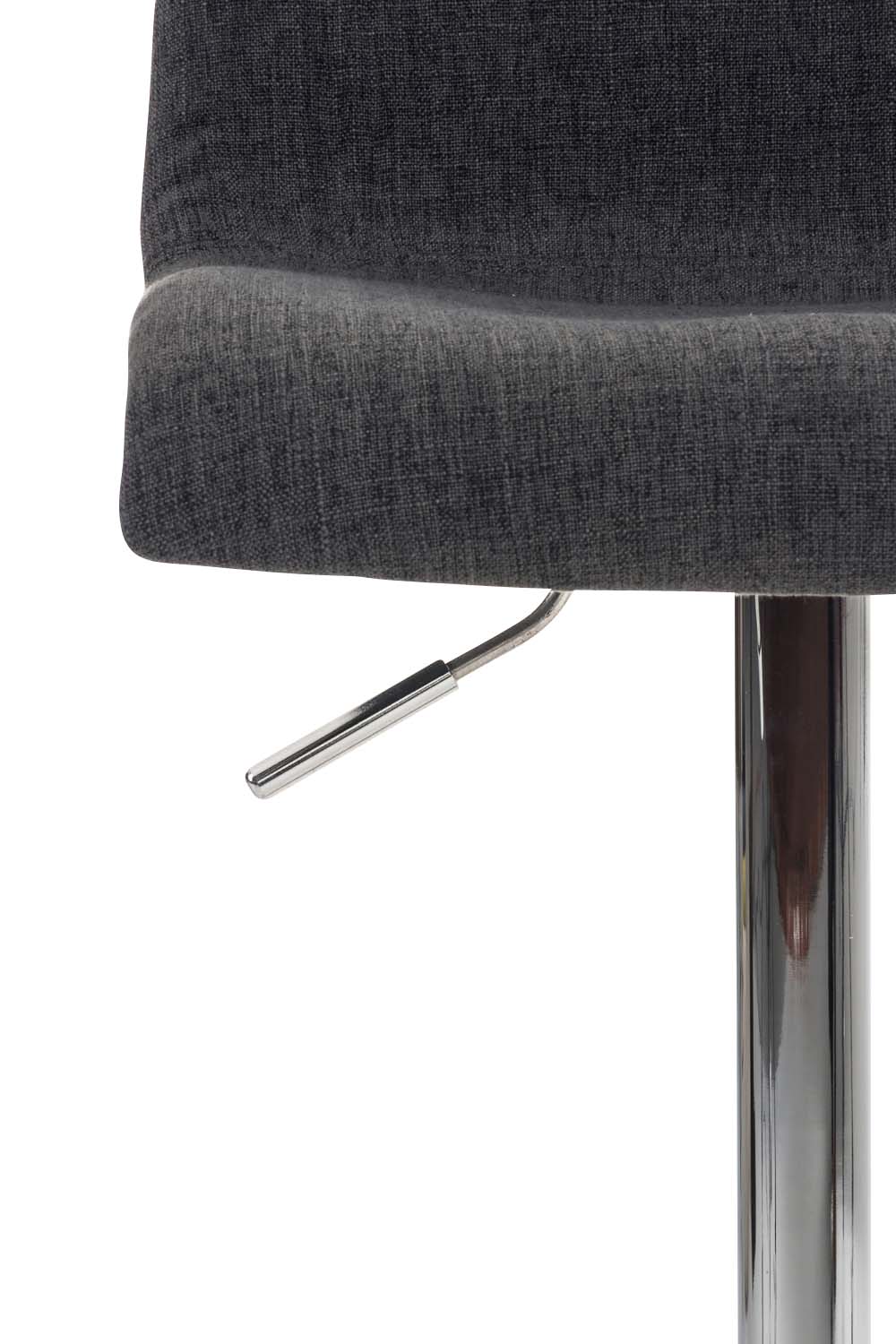 Lot 2 tabourets de bar Hover tissu hauteur réglable Piètement Métal chromé