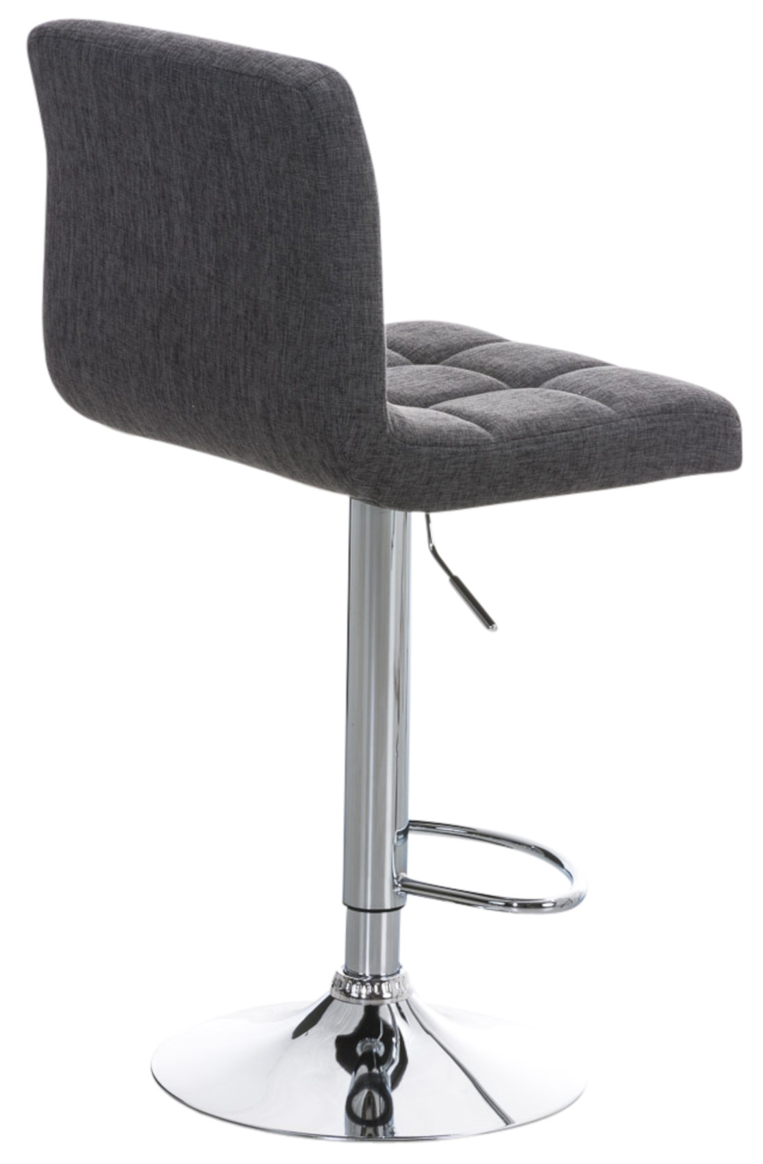 Lot de 2 Tabourets de bar Peru en Tissu Piètement Métal Pivotant et Ajustable