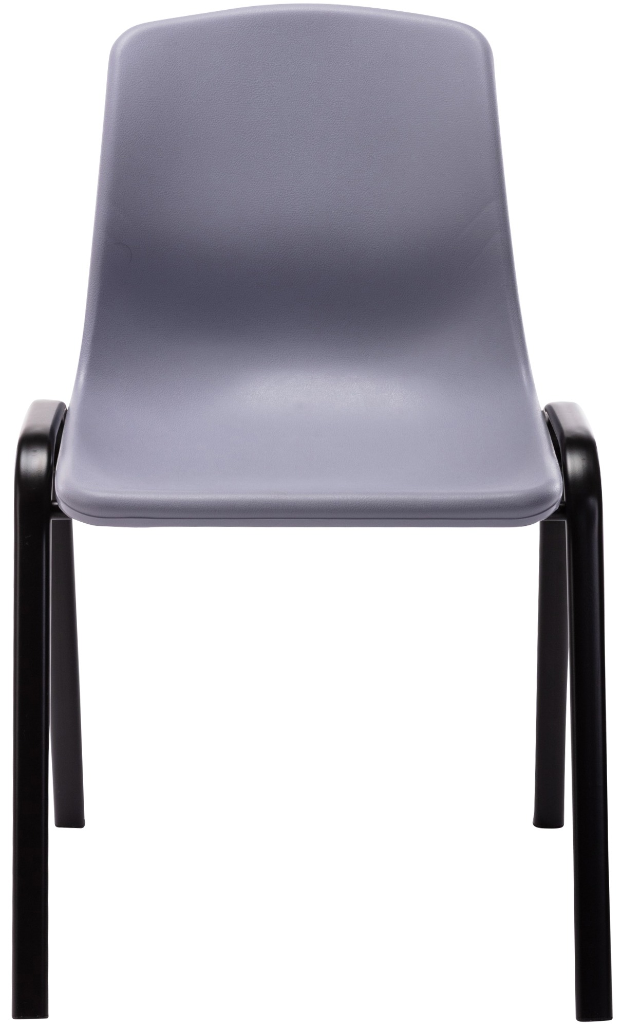 Chaise empilable Nowra avec assise en plastique et piètement en métal noir mat