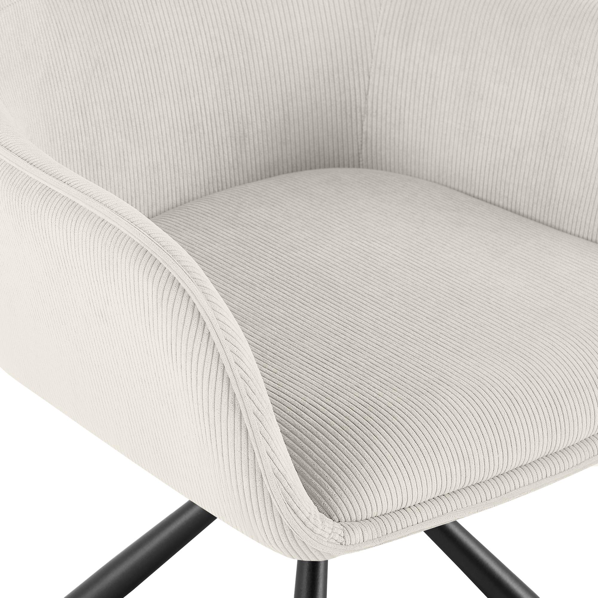 Chaise de salle à manger Tipton en velours côtelé