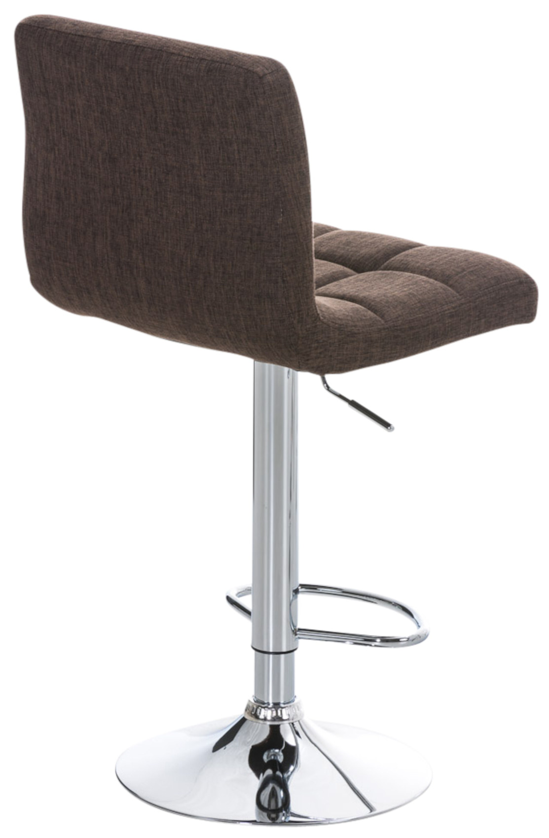 Lot de 2 Tabourets de bar Peru en Tissu Piètement Métal Pivotant et Ajustable