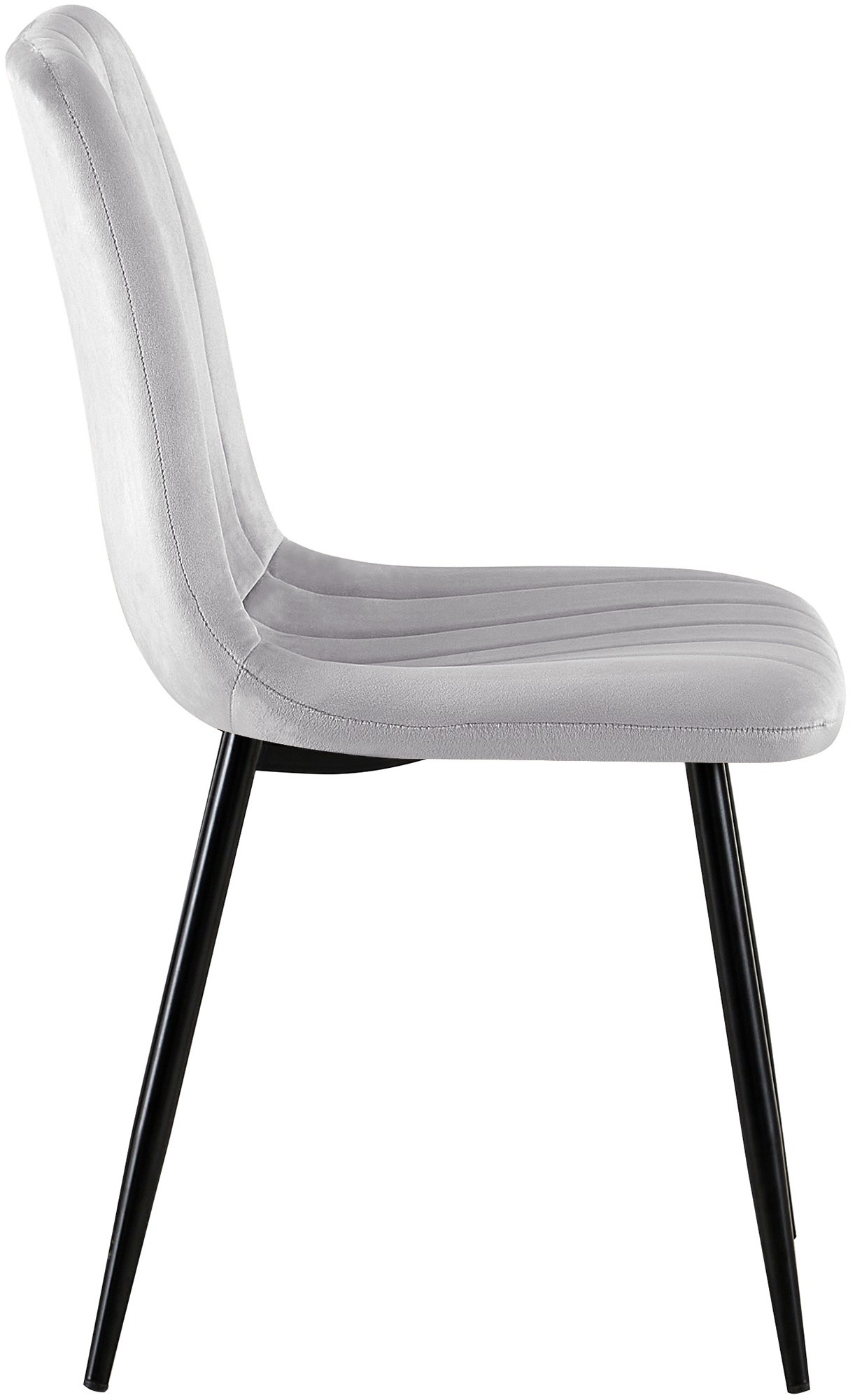 Lot de 4 Chaises de salle à manger Dijon avec Piètement en métal noir