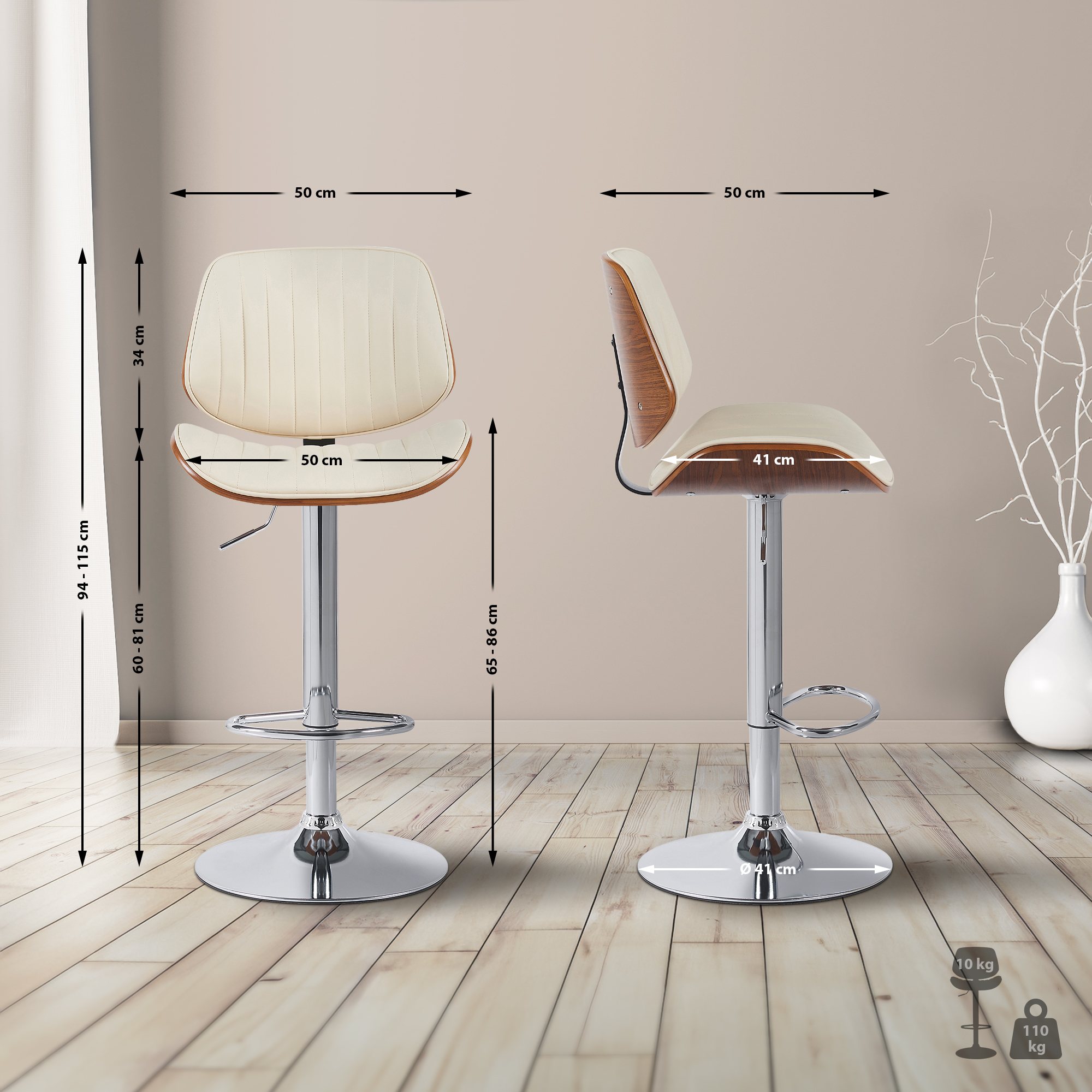 Tabouret de bar Clawson similicuir