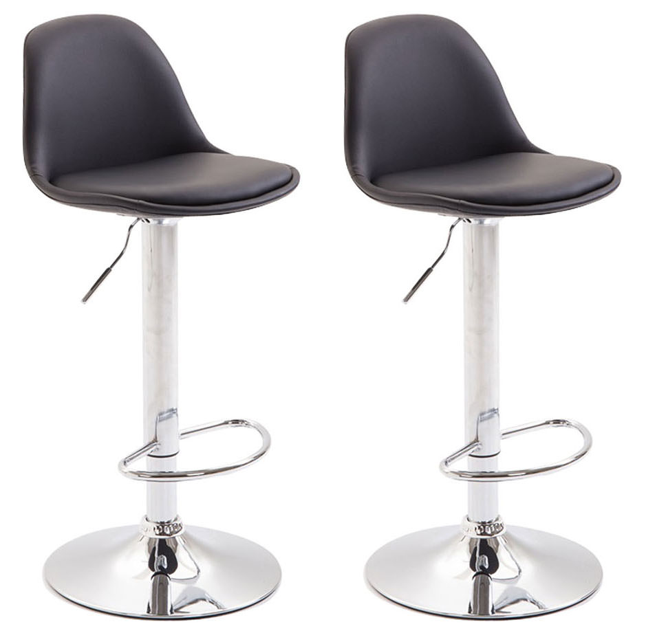 Lot de 2 tabourets de bar Kiel en Similicuir