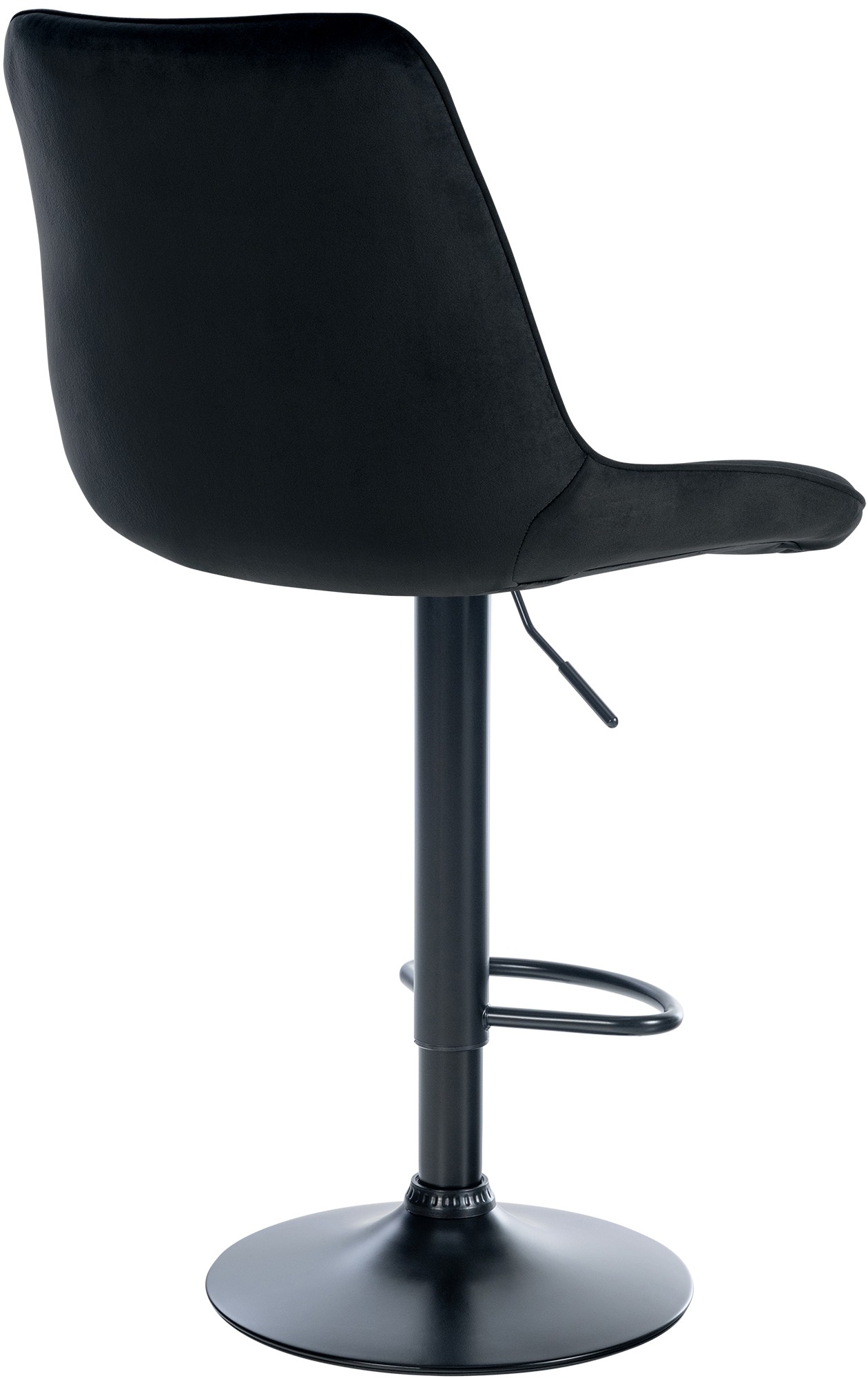 Tabouret de bar Toni en Velours Pied trompette en Métal