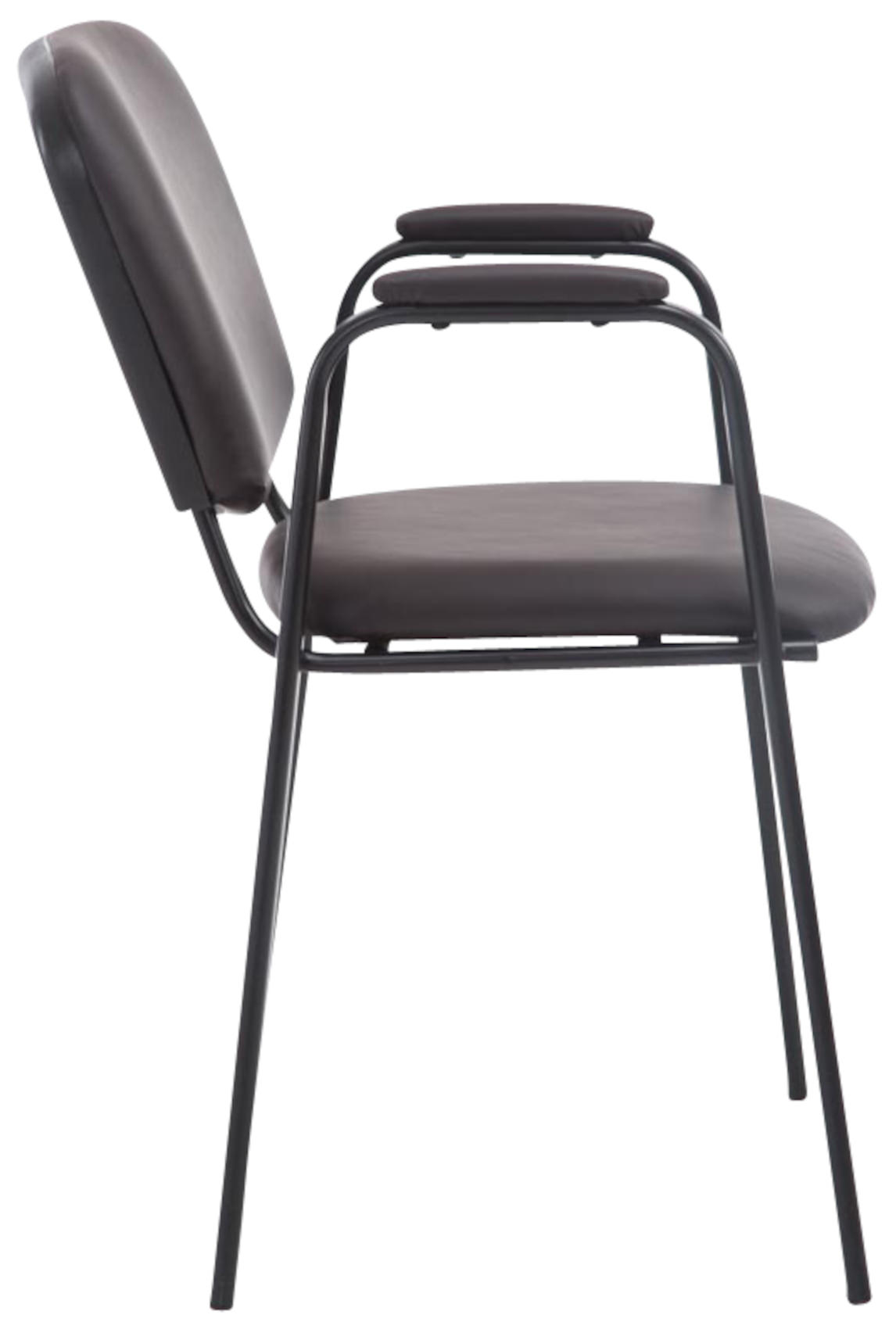 Lot de 4 chaises empilables Ken Pro en simili cuir