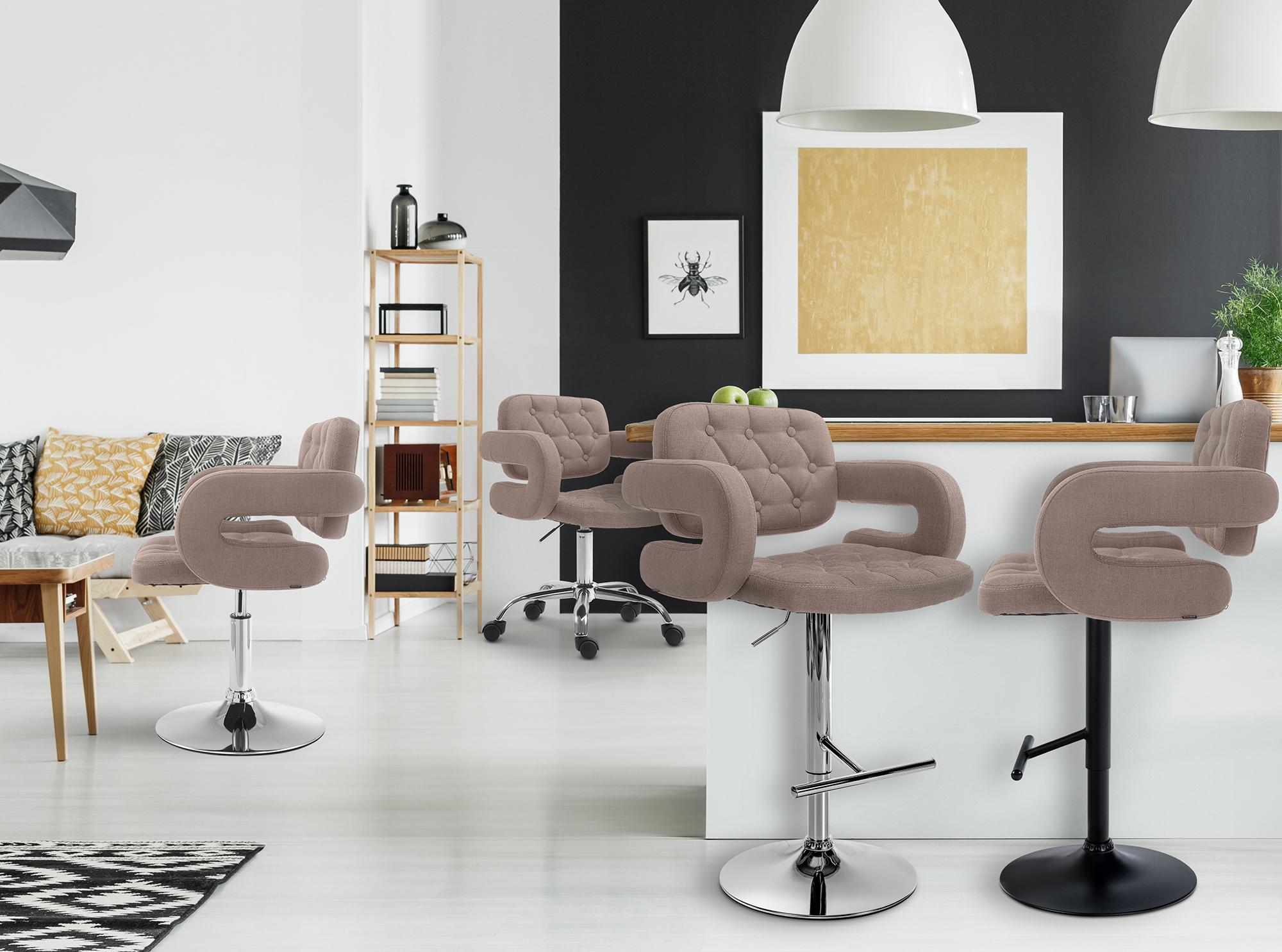 Lot de 2 tabourets de bar Dublin en tissu