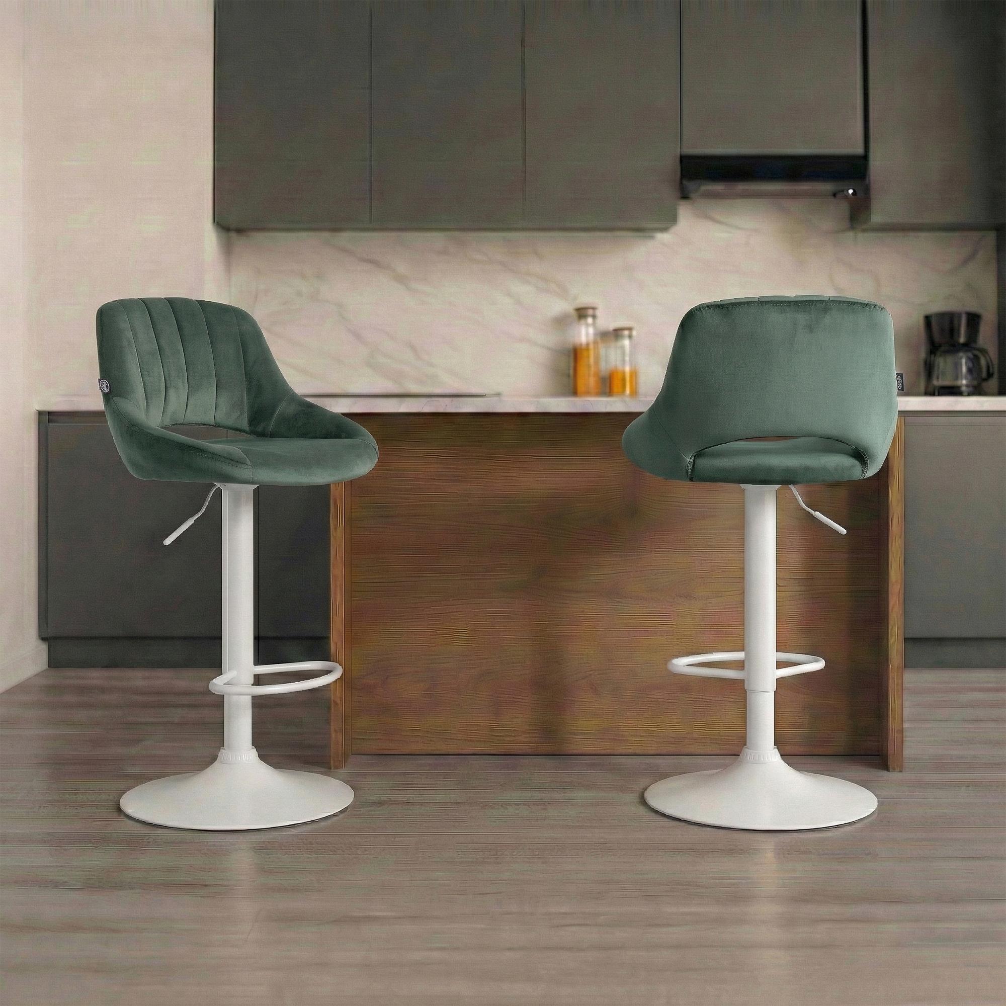 Tabouret de bar Milet en velours