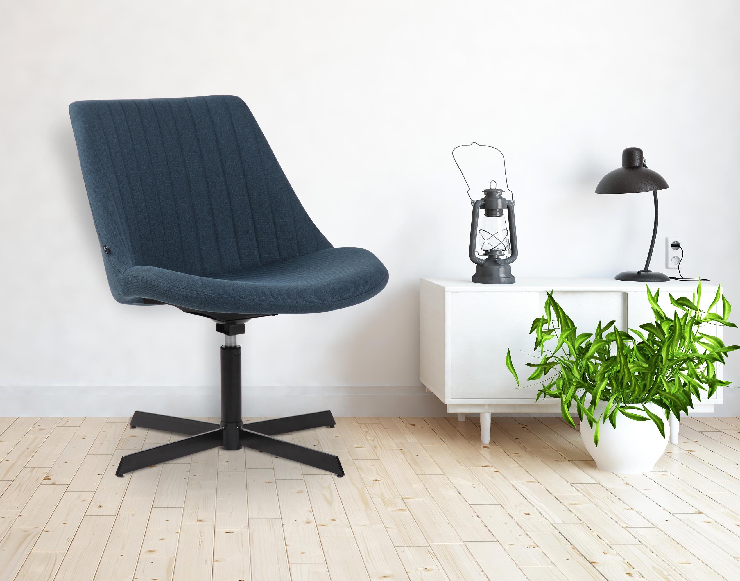 Chaise lounge Granby en Tissu avec Pied en métal