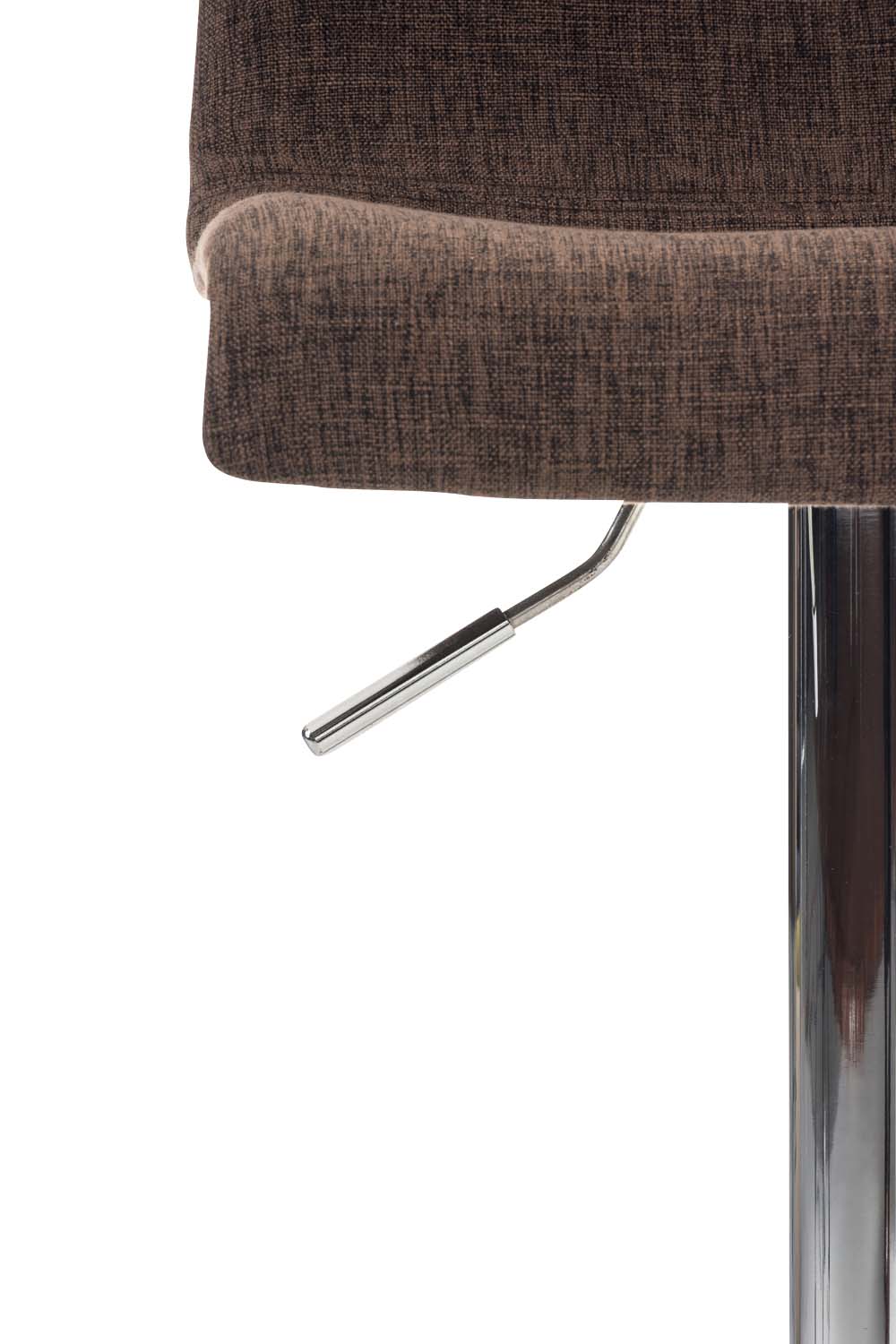 Lot 2 tabourets de bar Hover tissu hauteur réglable Piètement Métal chromé