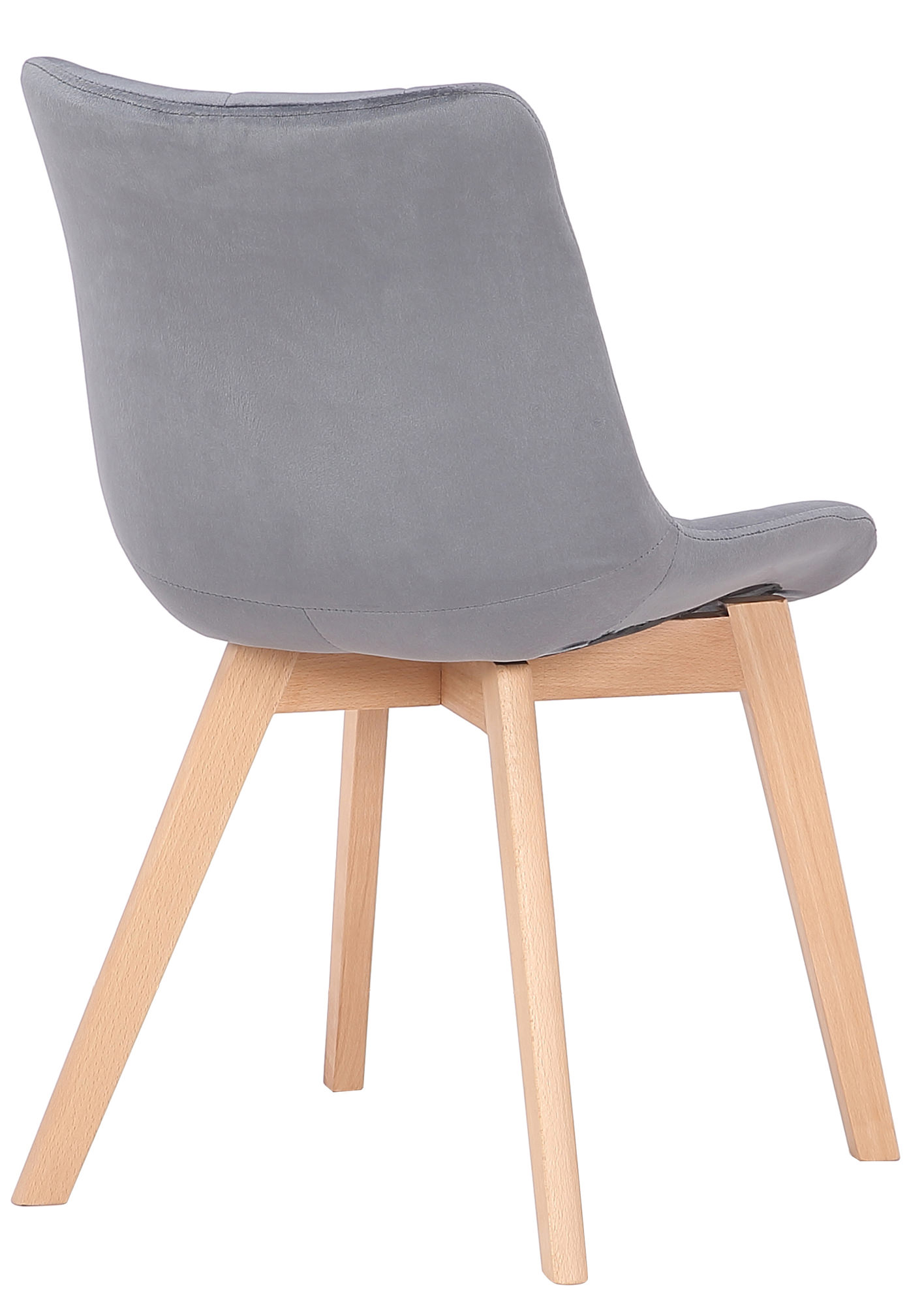 Chaise de salle à manger Passaic en velours avec pieds en Bois de hêtre