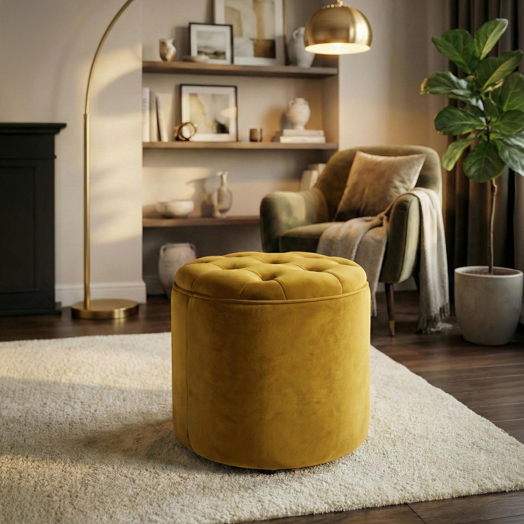 Tabouret Pantin en velours