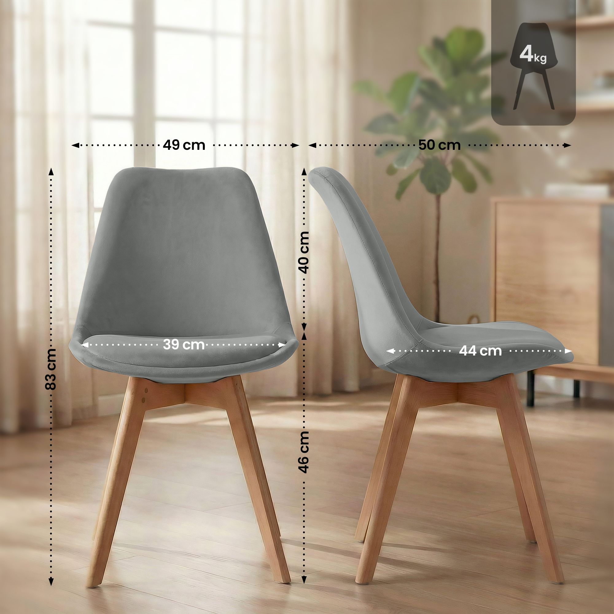 Chaise de salle à manger Linares : design élégant et confortable pour vos repas en famille ou entre amis