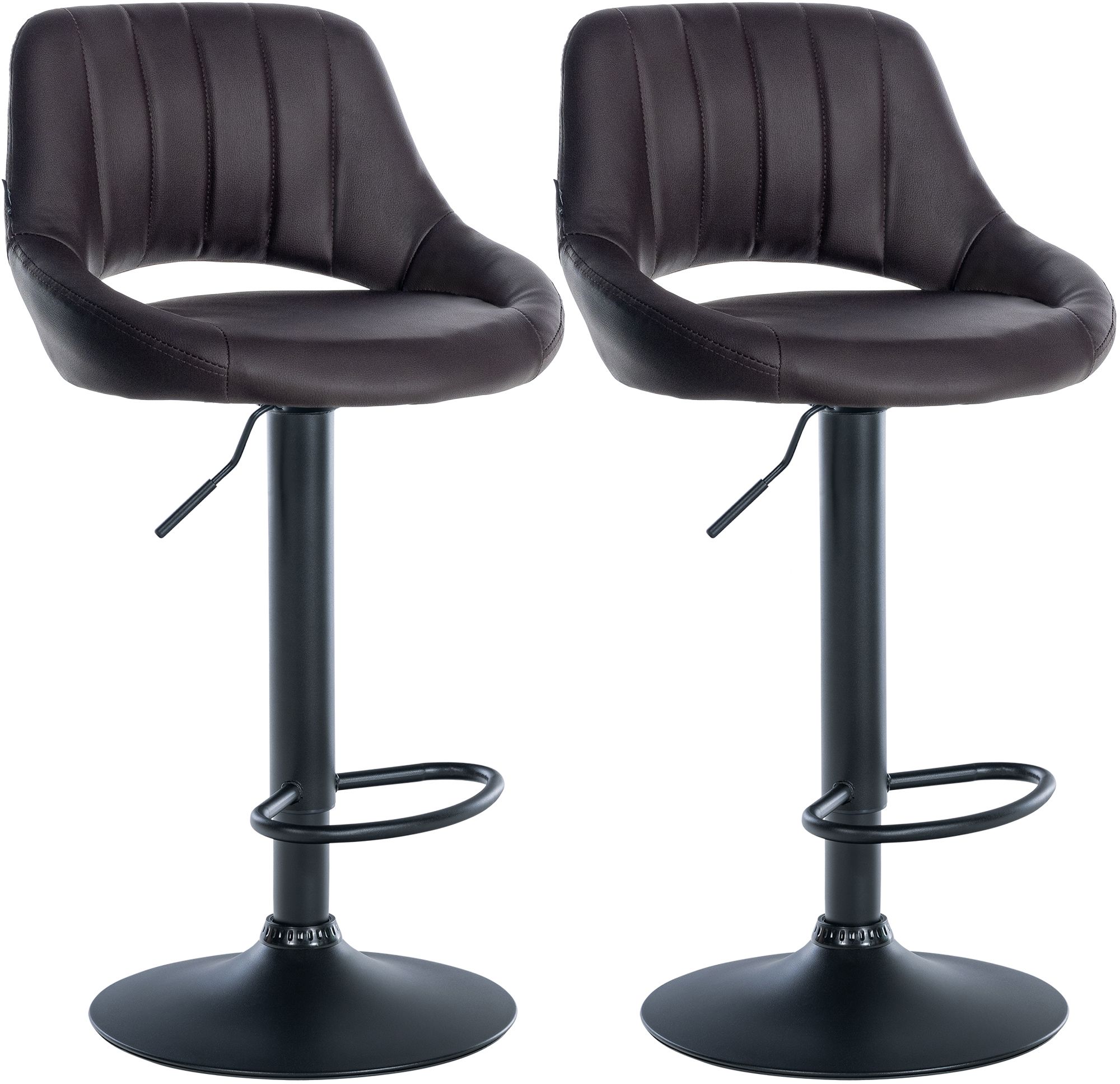 Lot de 2 tabourets de bar Milet en similicuir