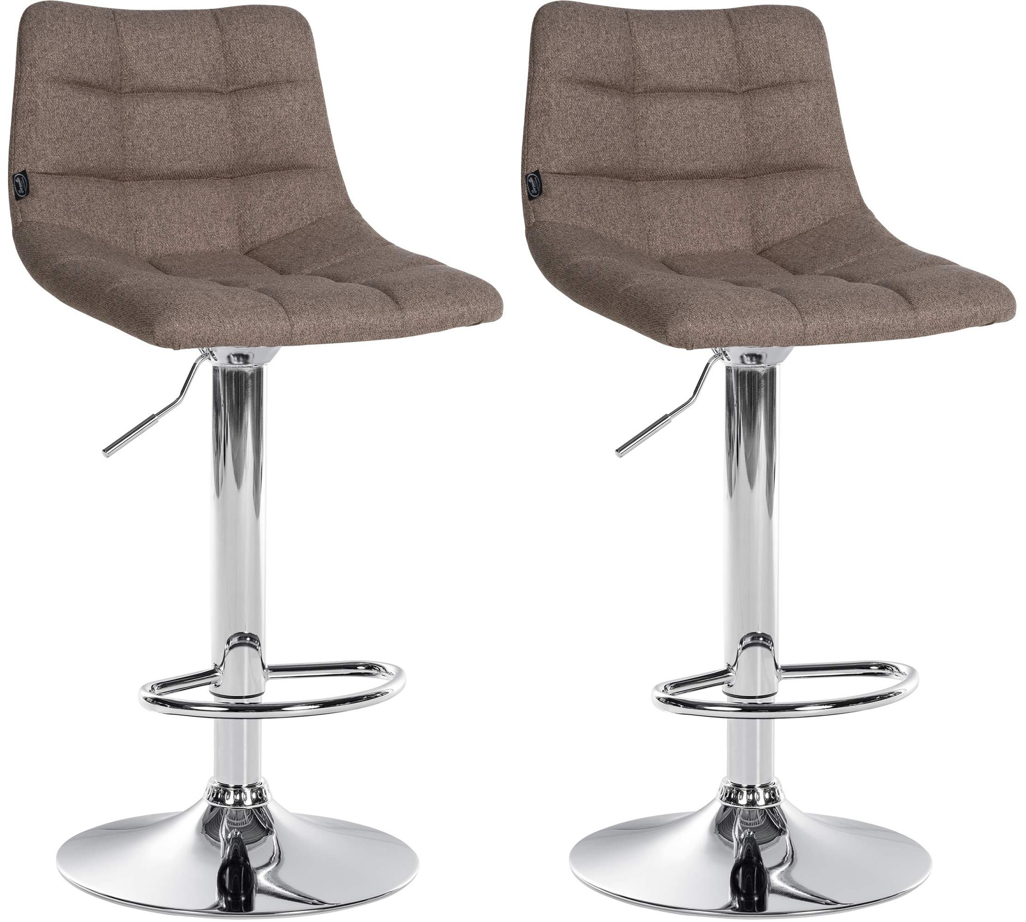Lot de 2 tabourets de bar Jerry tissu
