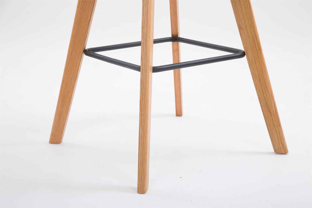 Tabouret de Metz tissu blanc