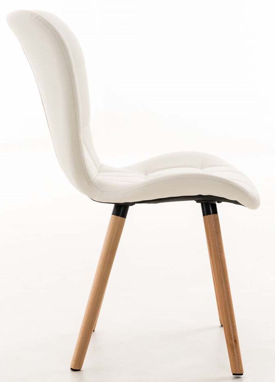 Lot de 4 chaises de salle à manger Elda en similicuir style scandinave