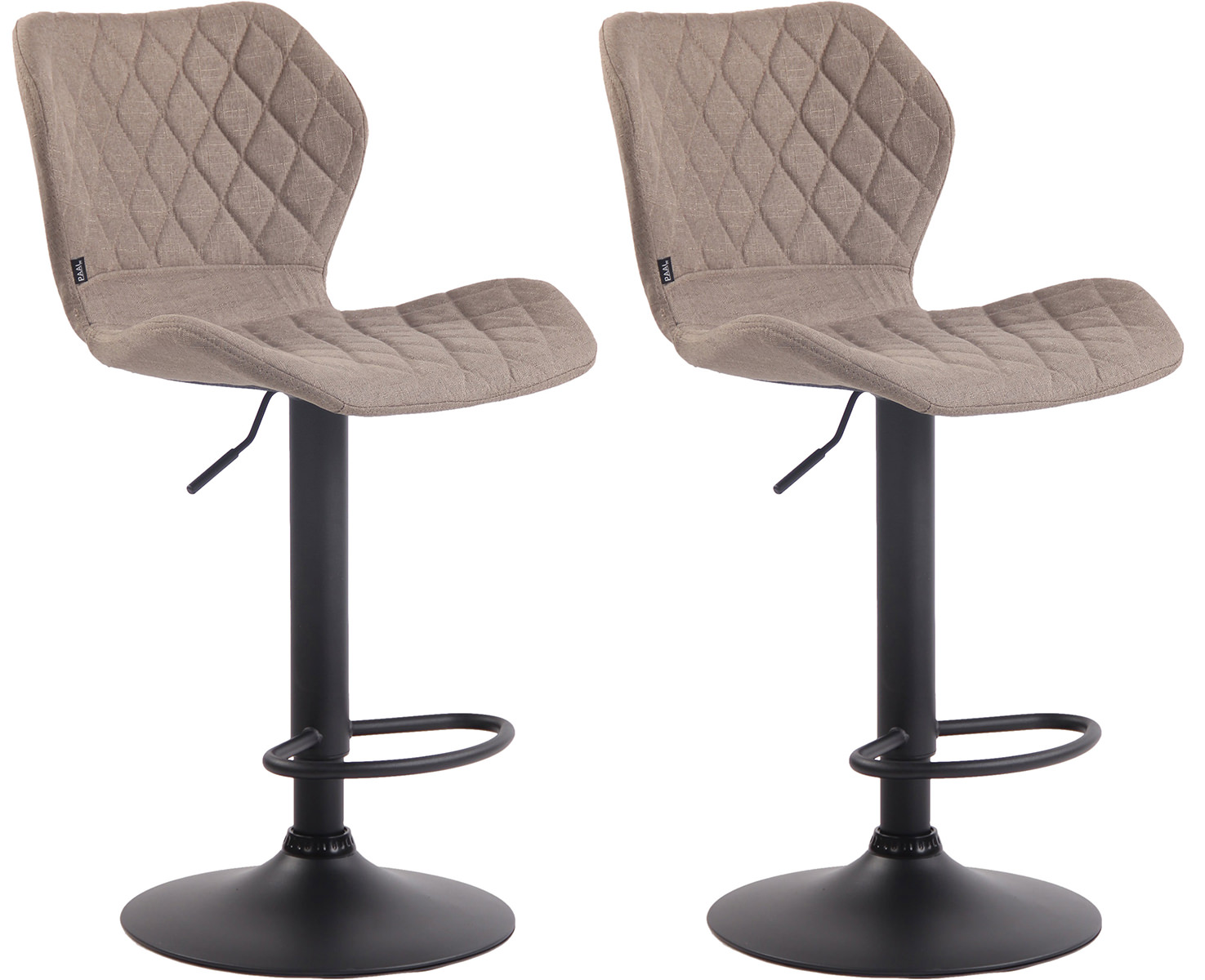 Lot de 2 tabourets de bar Cork en tissu