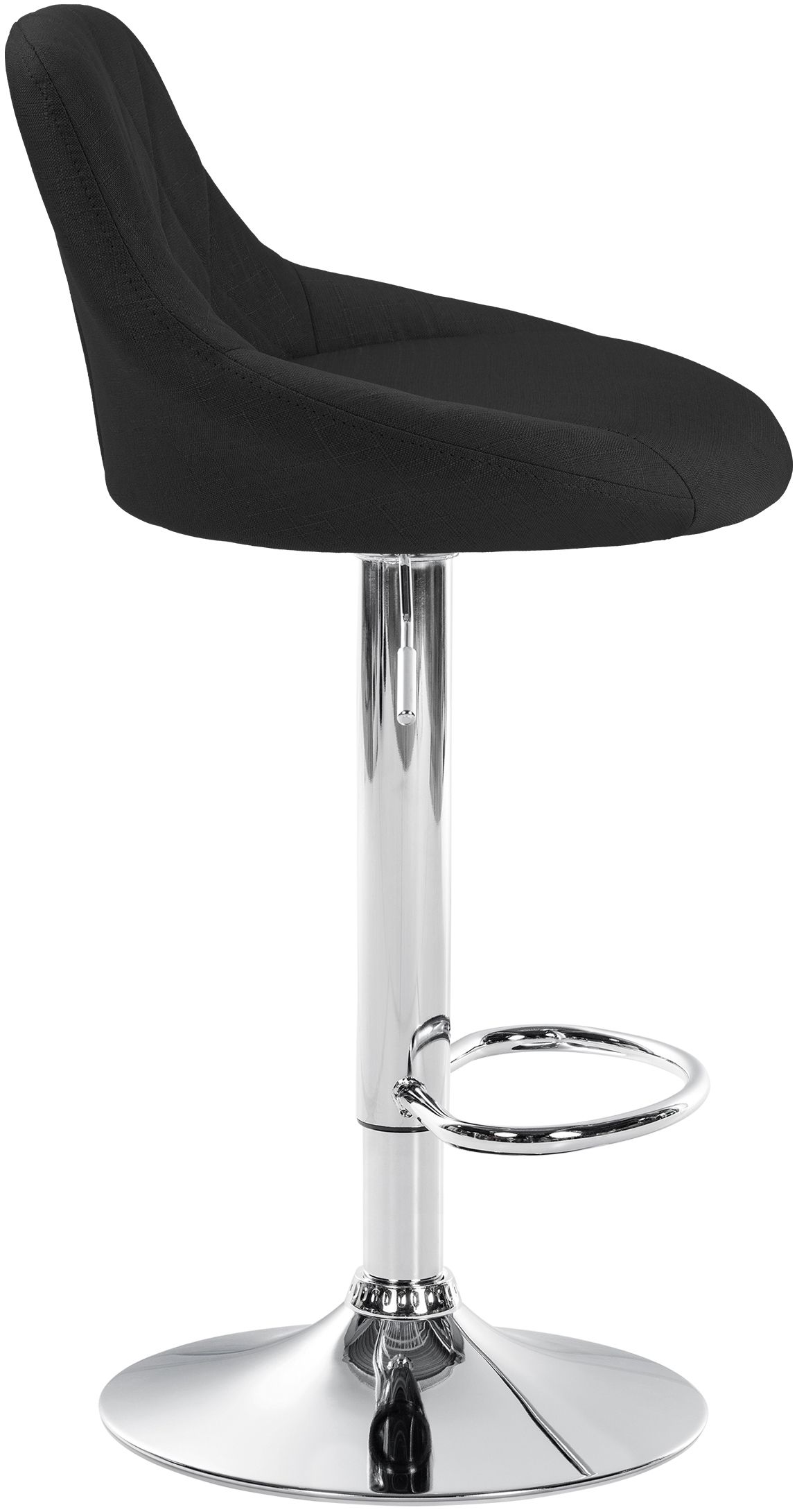 Tabouret de bar Lazio en Tissu Hauteur réglable siège pivotant