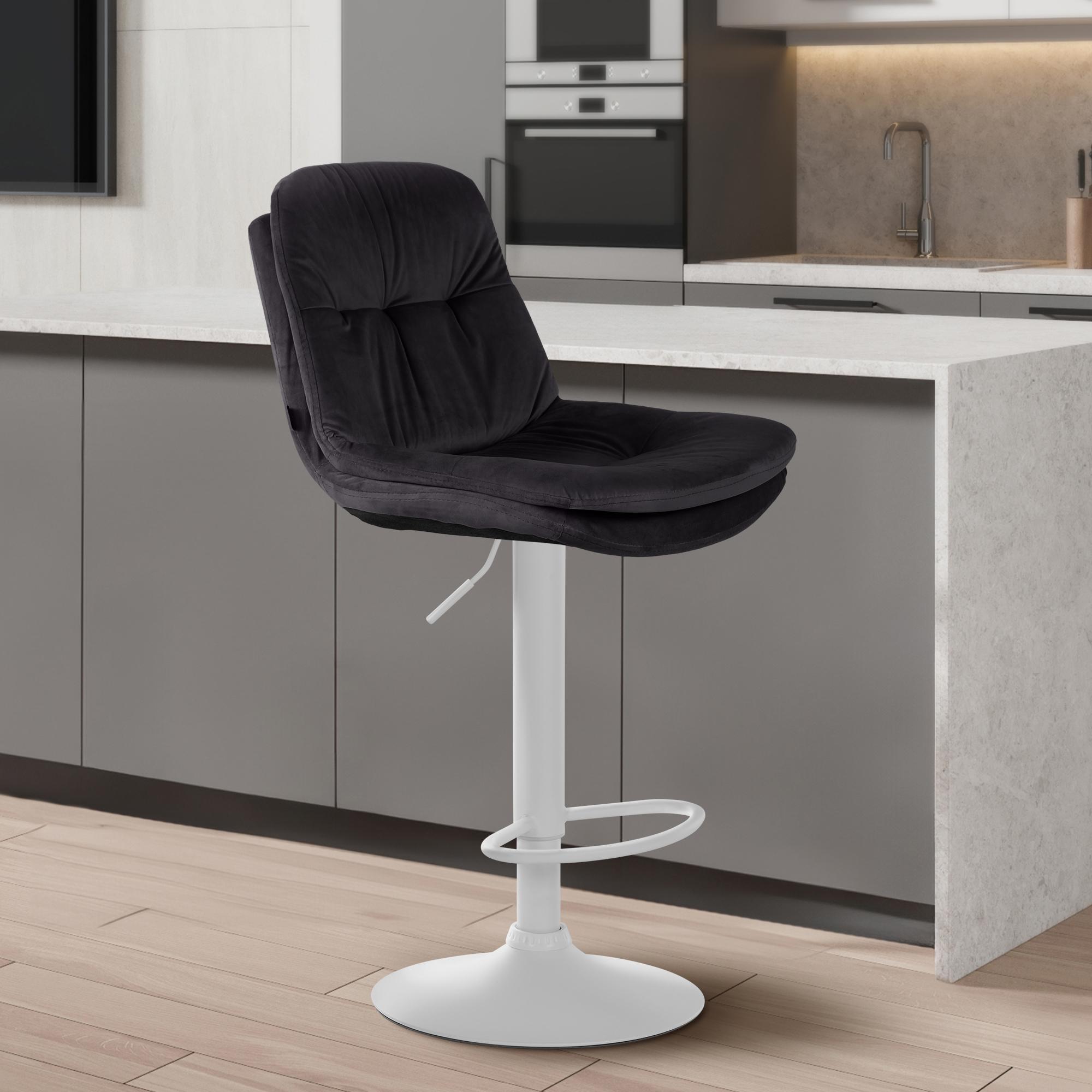 Tabouret de bar Laurel velours