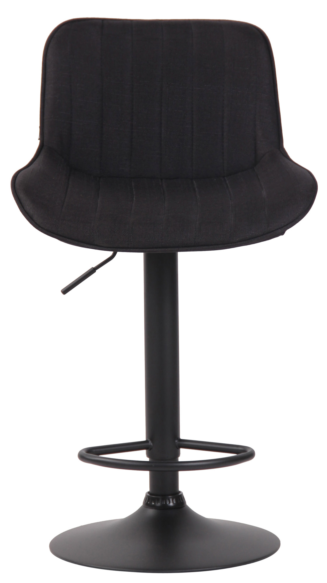 Tabouret de bar Lentini en Tissu avec Piètement trompette en Métal