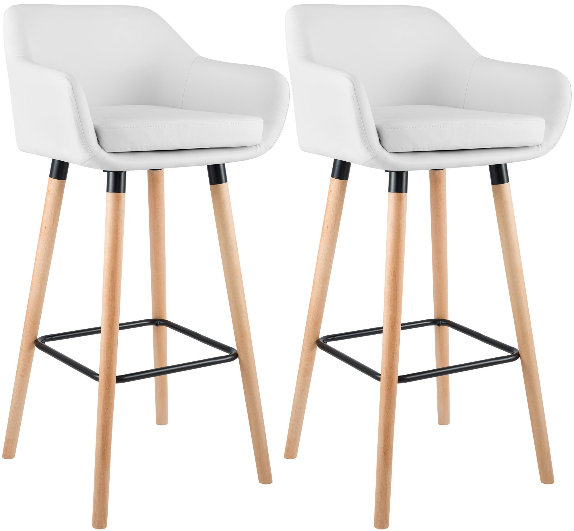 Ensemble de 2 tabourets de bar Grant en simili cuir