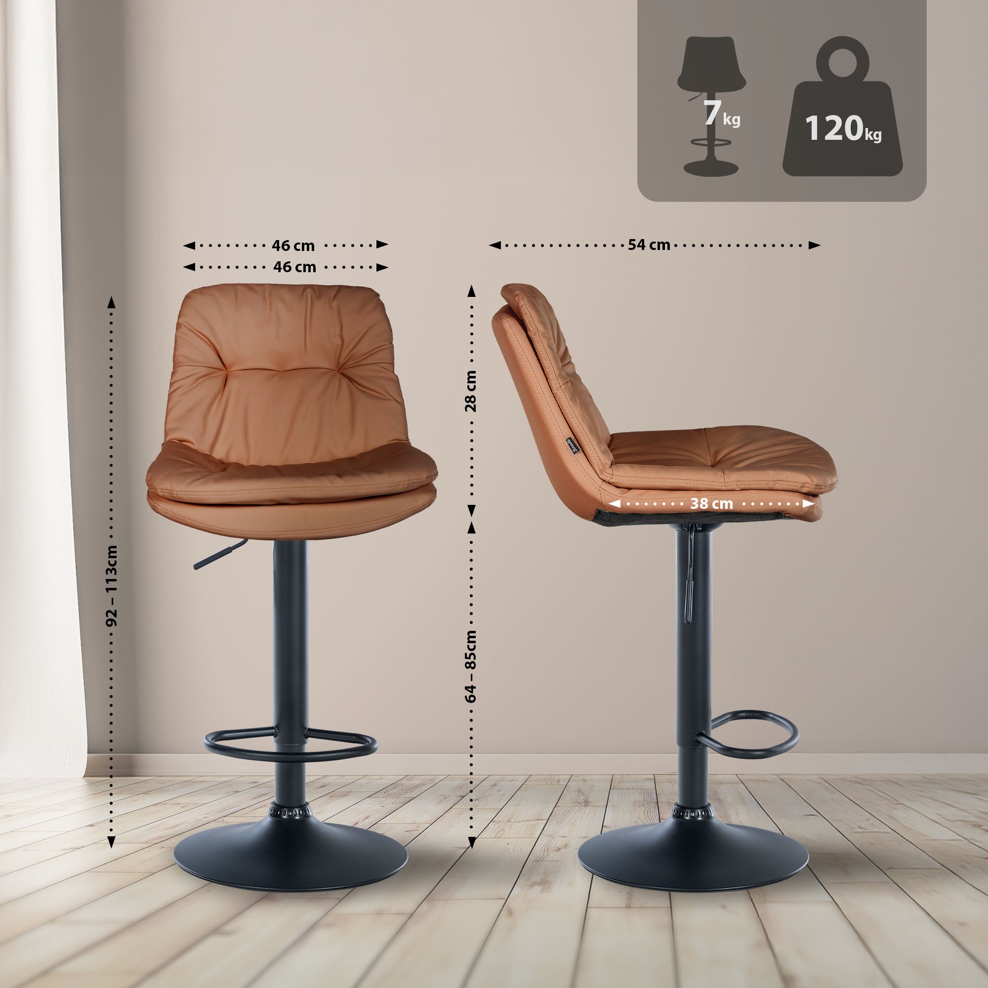 Tabouret de bar Laurel similicuir