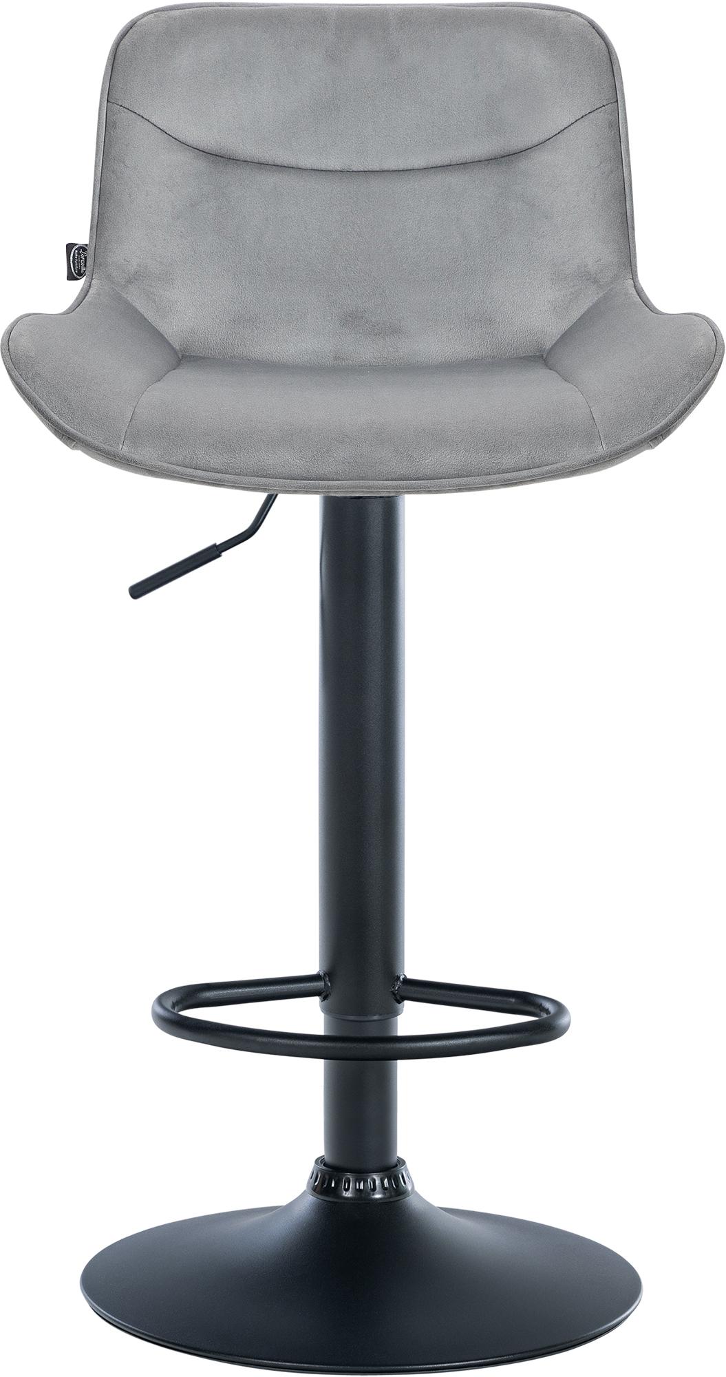 Lot de 2 tabourets de bar Vonore velours