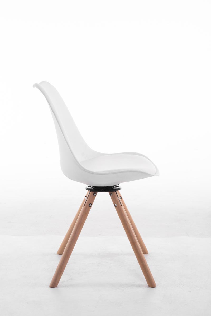Chaise de salle à manger pivotante Troyes Similicuir pieds en forme ronde