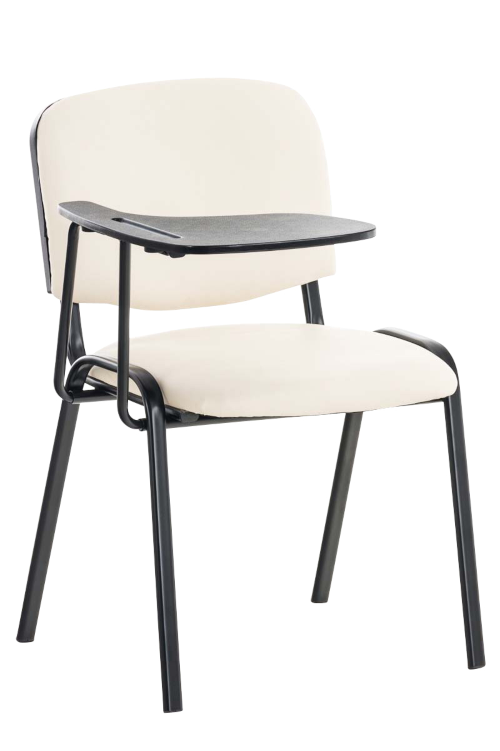 Lot de 4 Chaises Ken en similicuir avec tablette rabattable