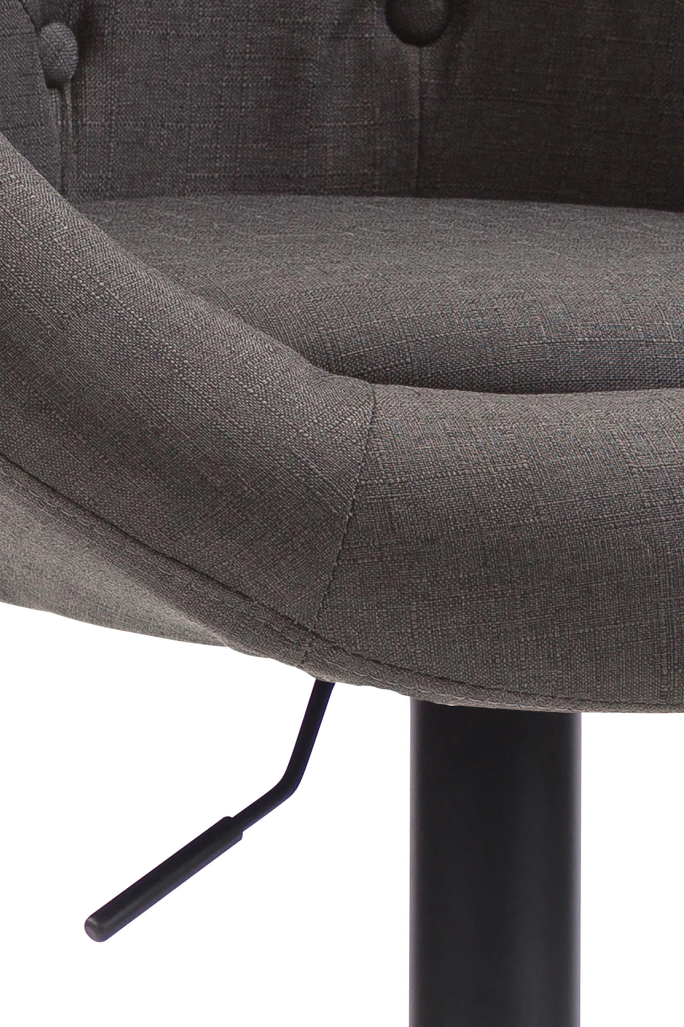 Tabouret de bar London V2 en tissu avec Pied et Repose-pieds en métal