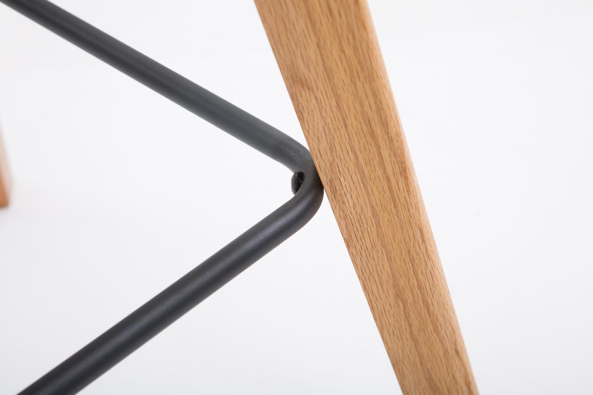Tabouret de Metz tissu blanc