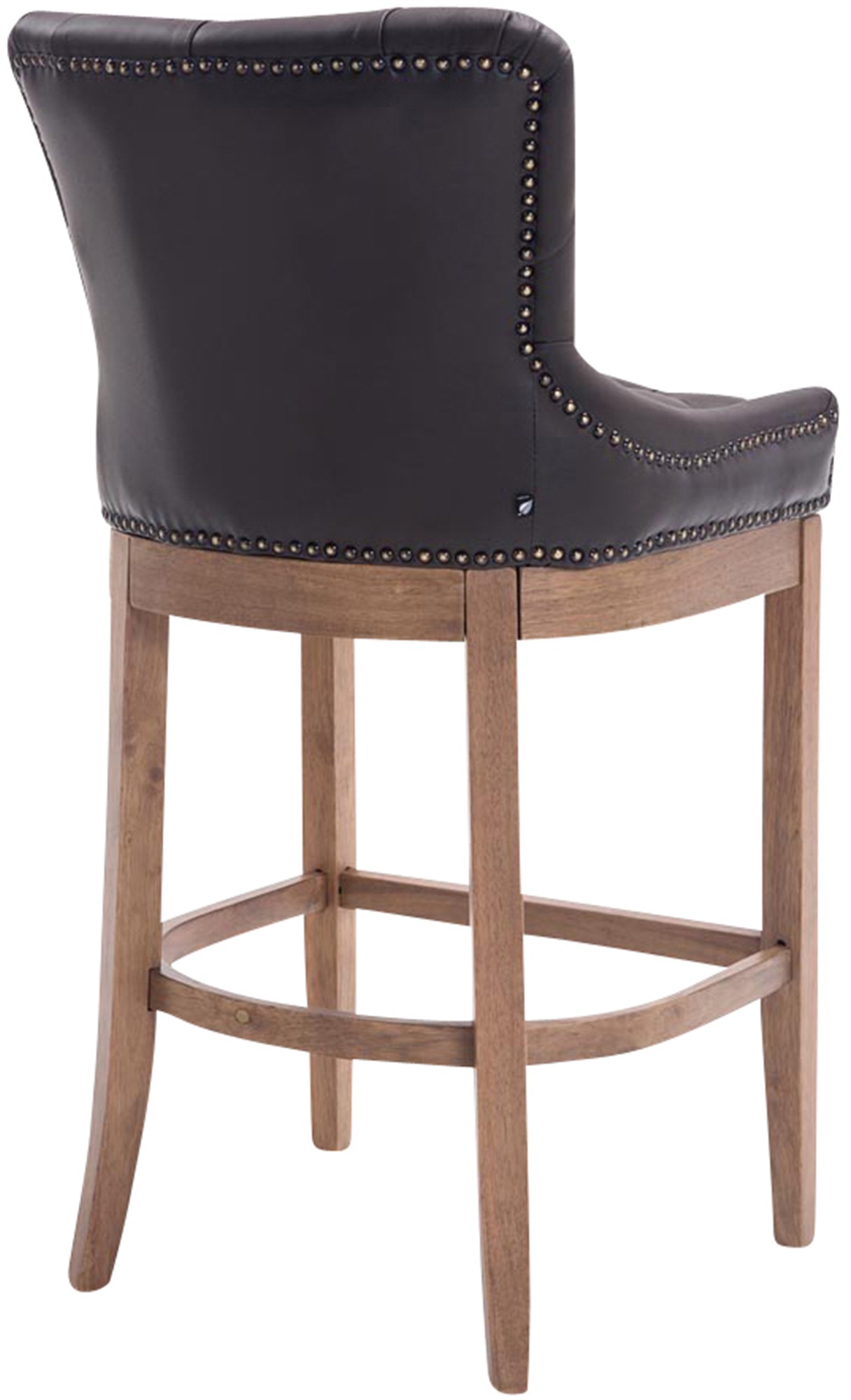 Tabouret de bar Lakewood antique-clair cuir véritable