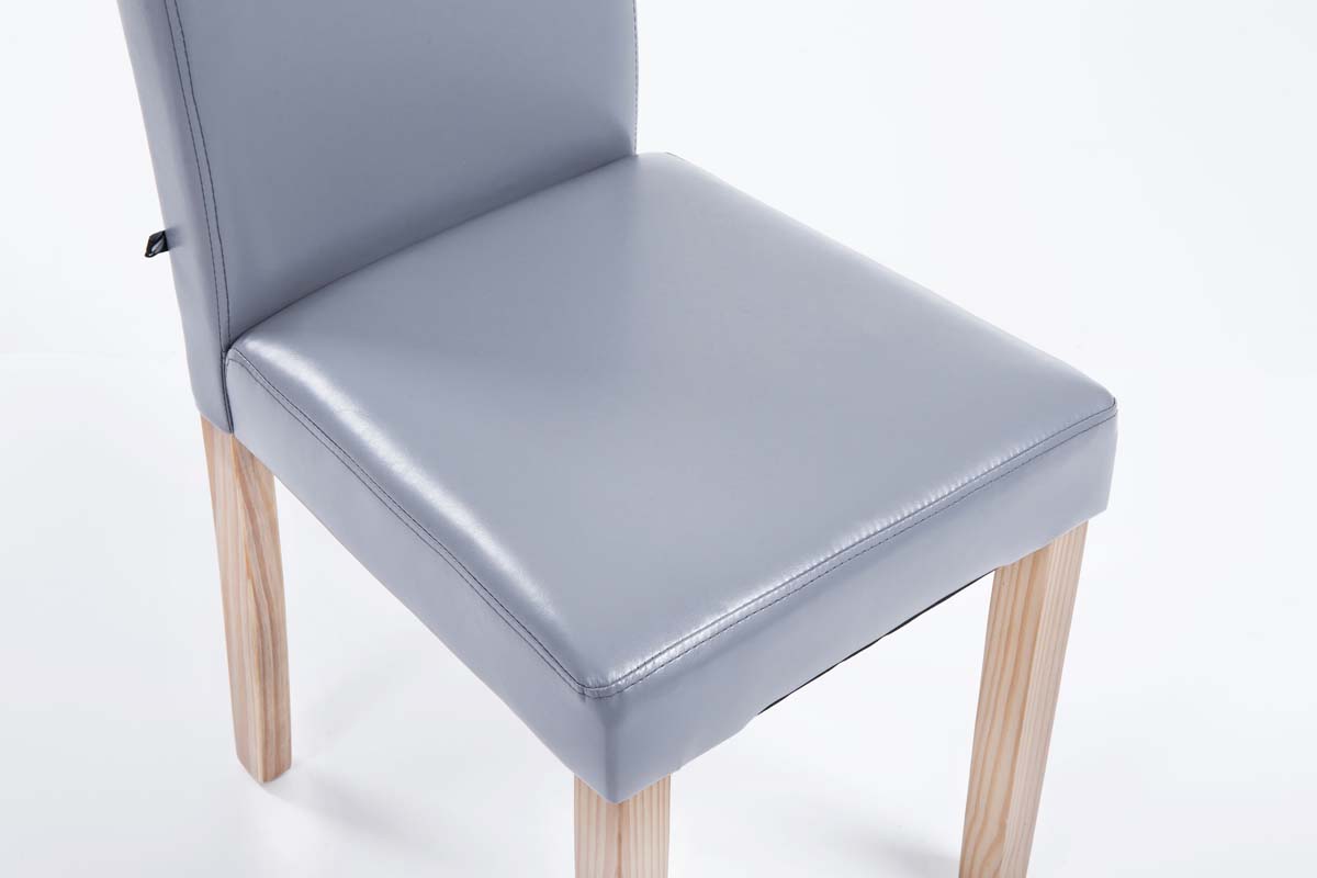 Chaise de salle à manger Ina similicuir avec pieds en Bois