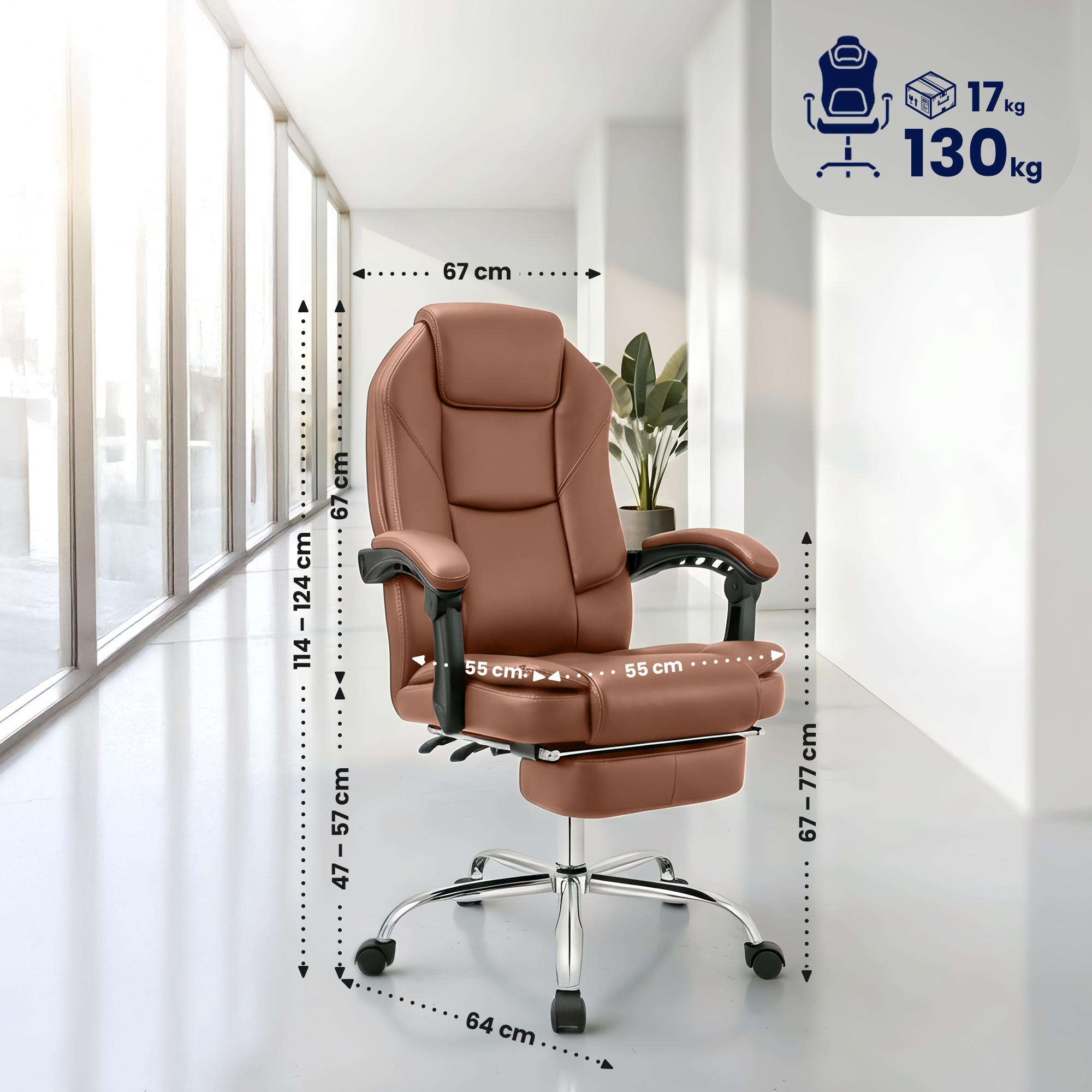Chaise de bureau Castle en similicuir