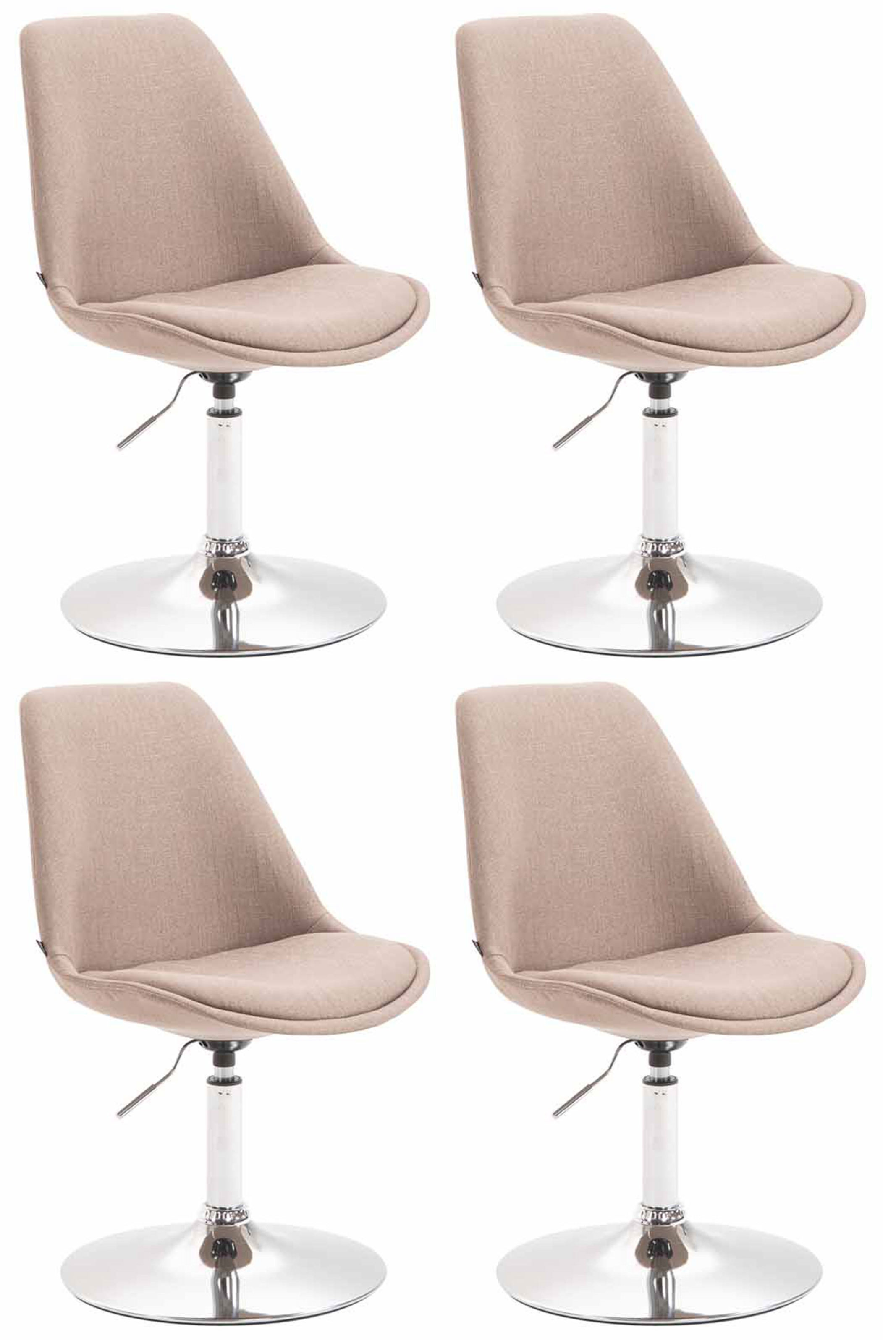 Lot de 4 Chaises de salle à manger Maverick tissu avec pied trompette