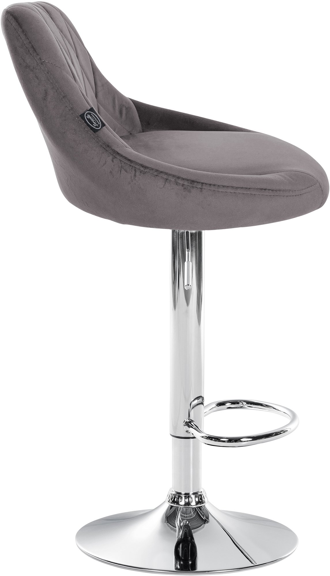 Lot de 2 tabourets de bar Lazio velours